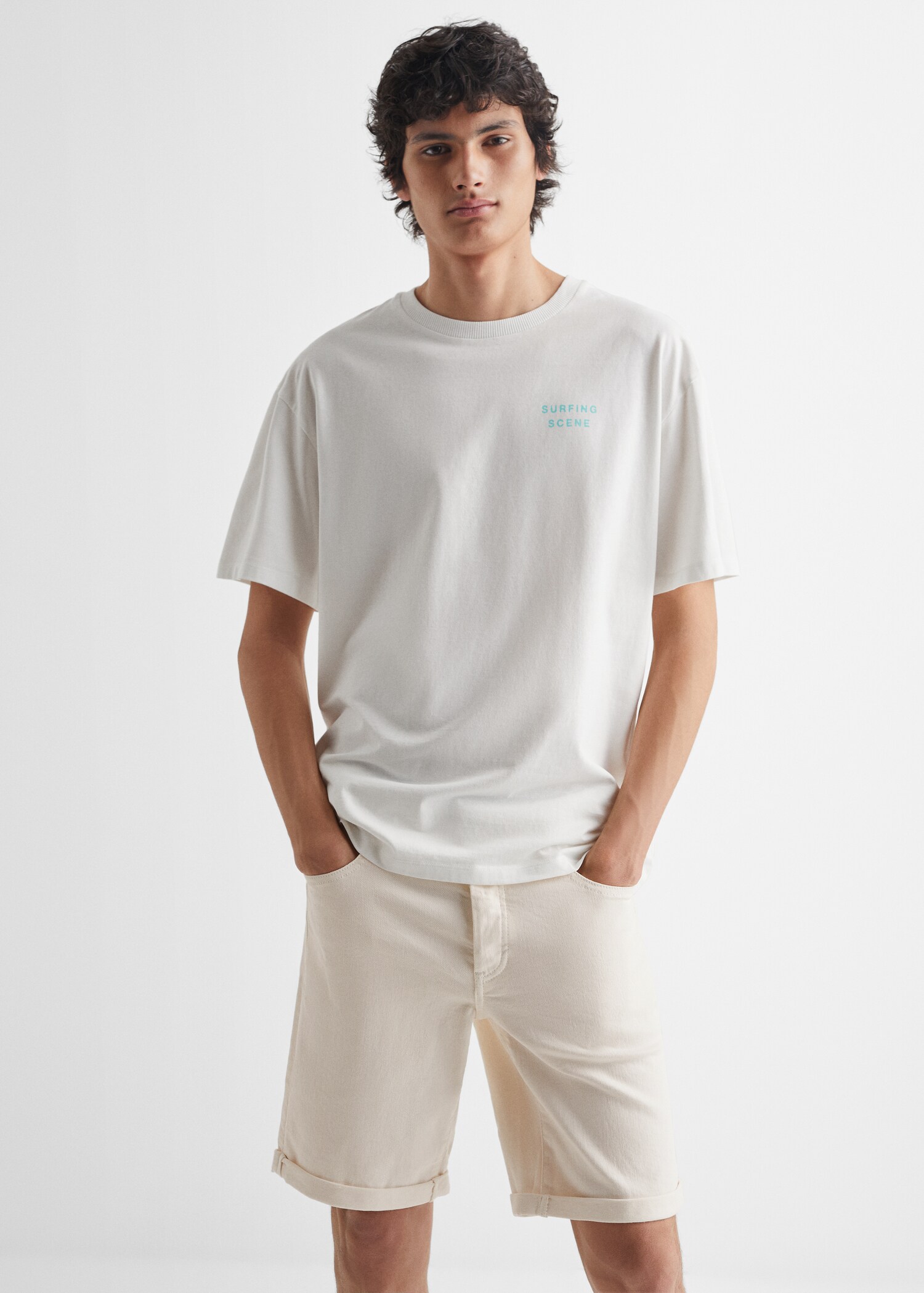 Tricou imprimat din bumbac - Plan mediu