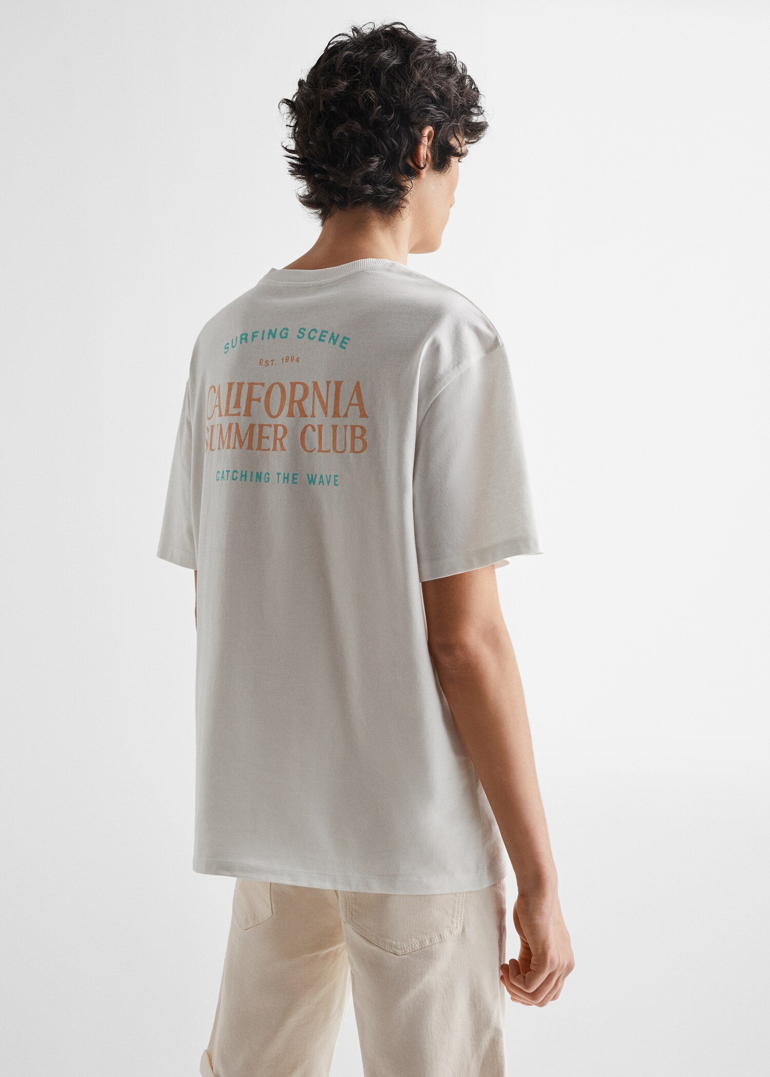 Tricou imprimat din bumbac - Spatele articolului