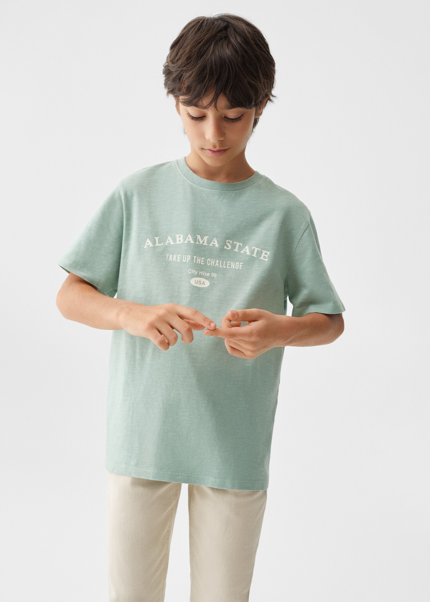 Camiseta estampada algodón - Plano medio