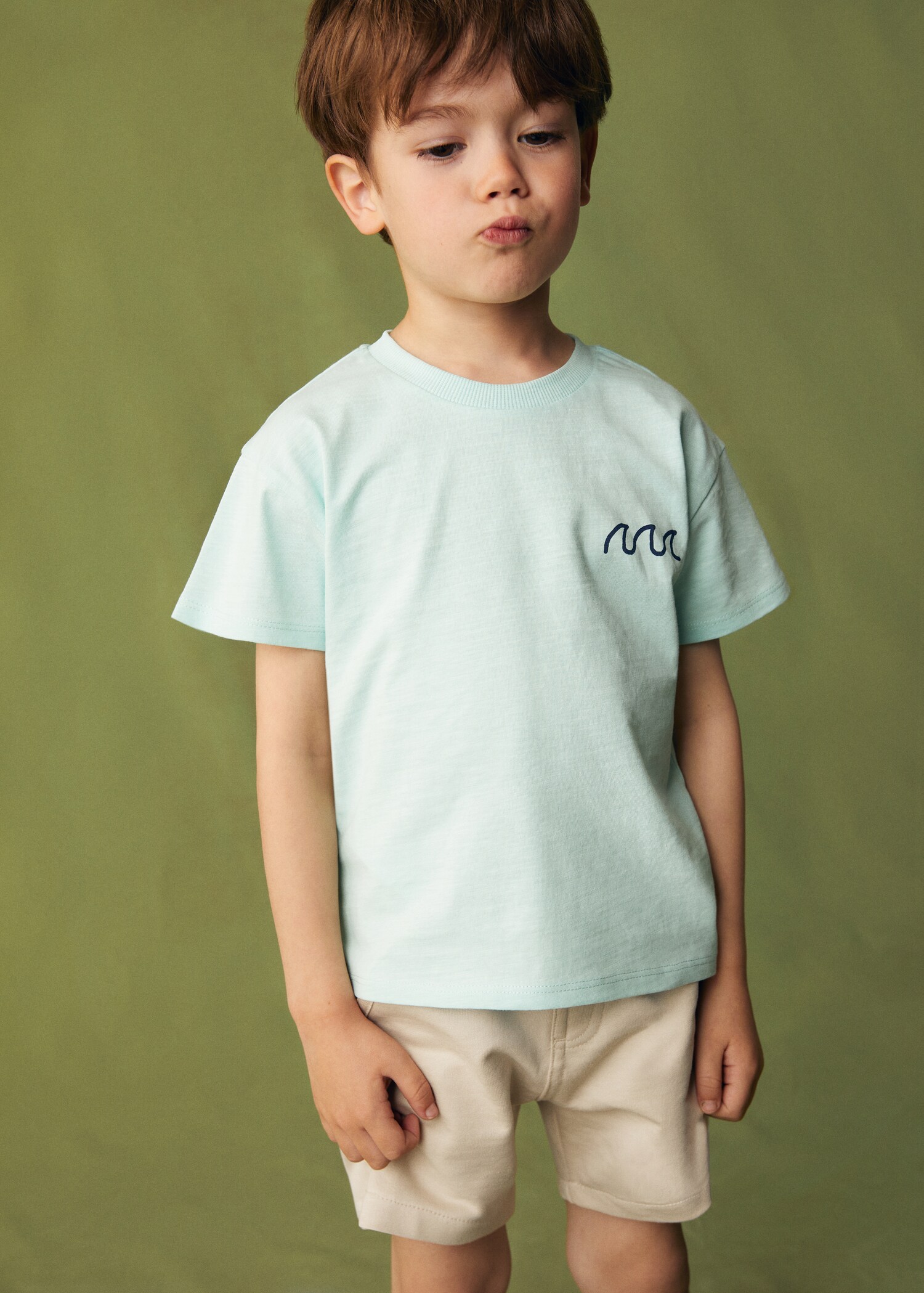 Tricou din bumbac imprimat - Plan mediu