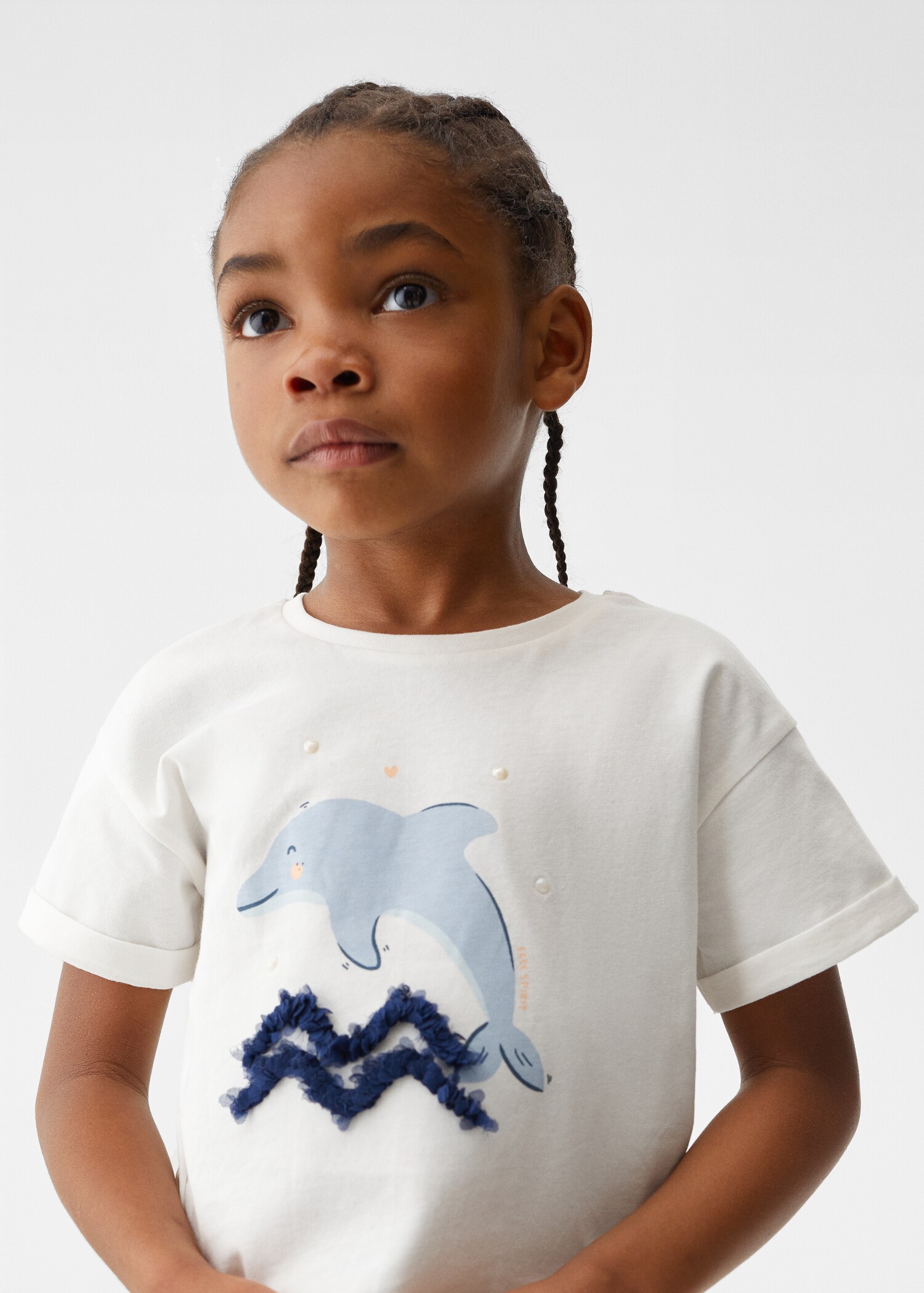 Printed cotton-blend T-shirt - Details of the article 1