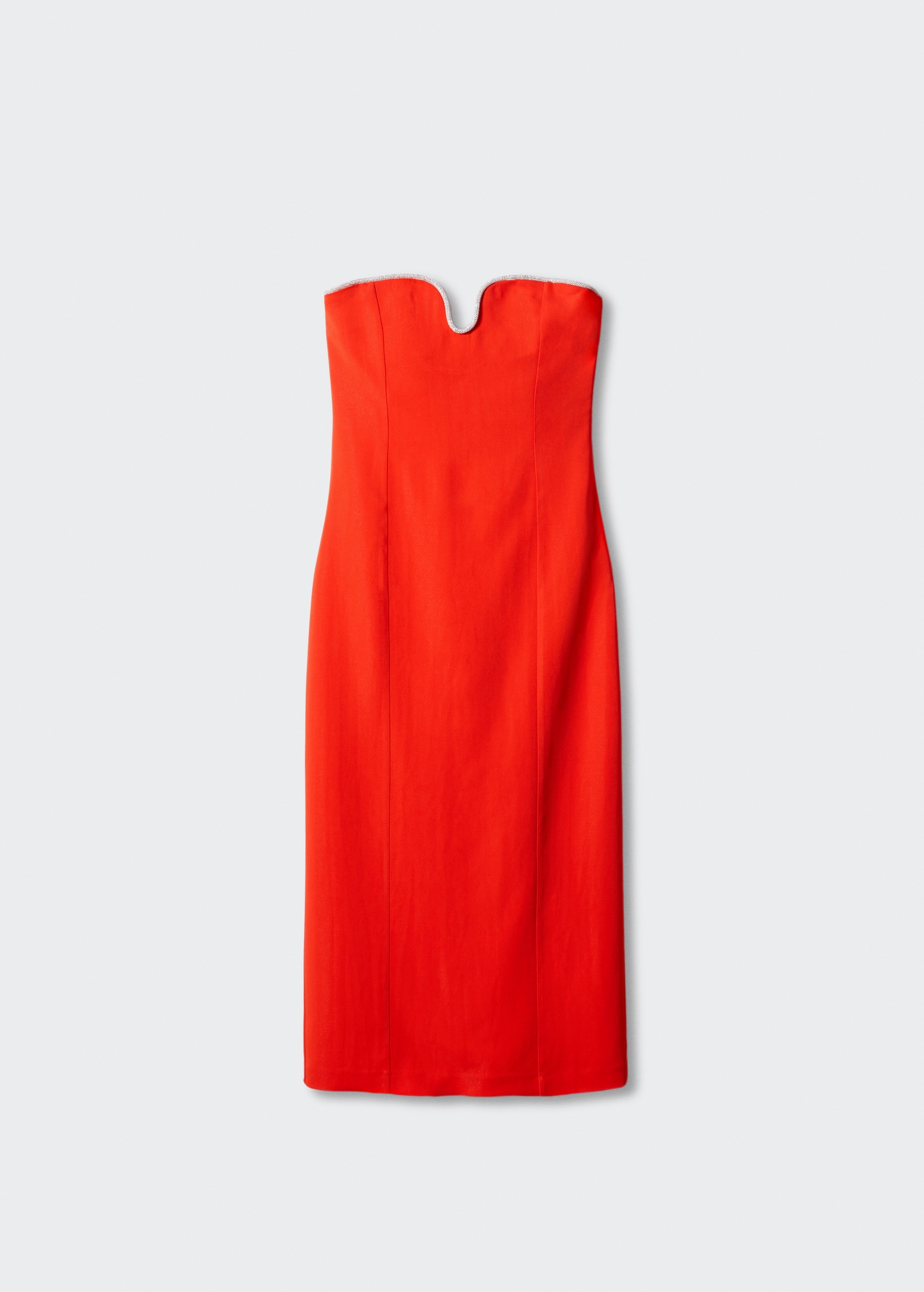 Metallic dress with neckline detail - Article without model