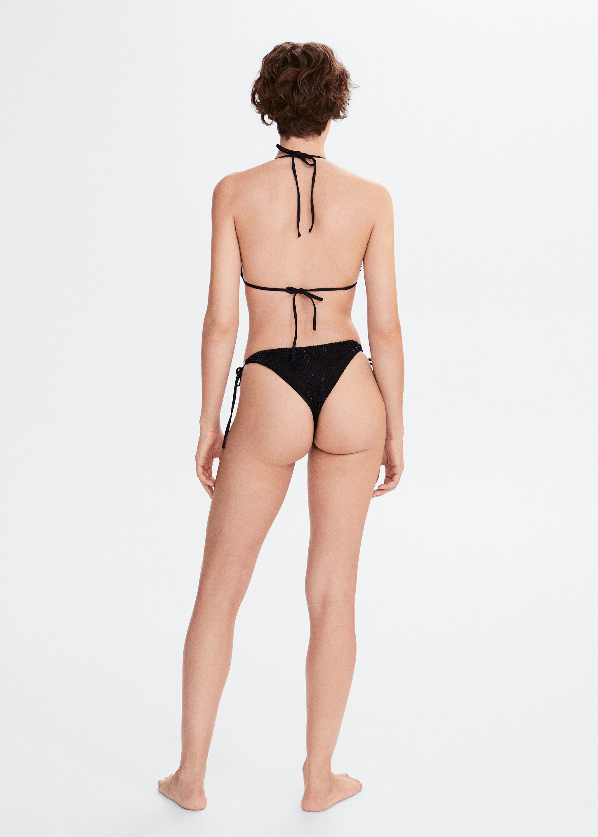 Rhinestone Brazilian bikini bottoms - Reverse of the article