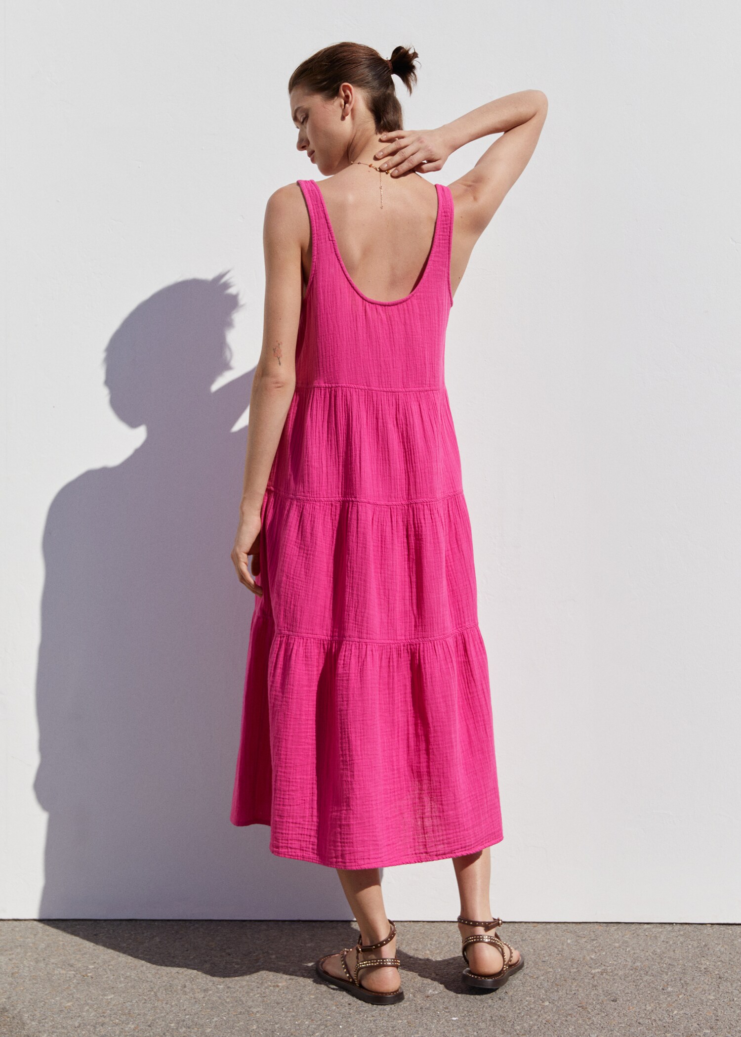 Flared cotton dress - Reverse of the article