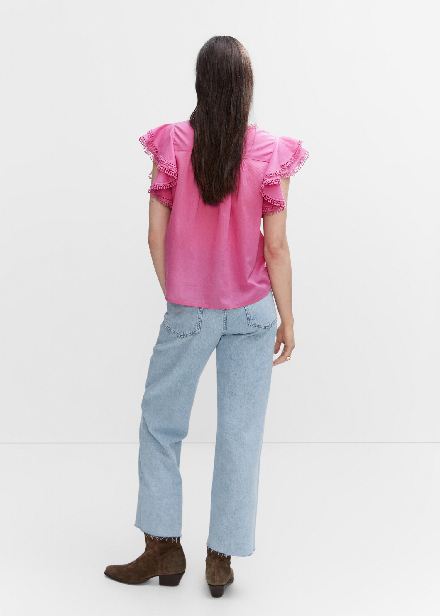 Frills embroidered shirt - Reverse of the article