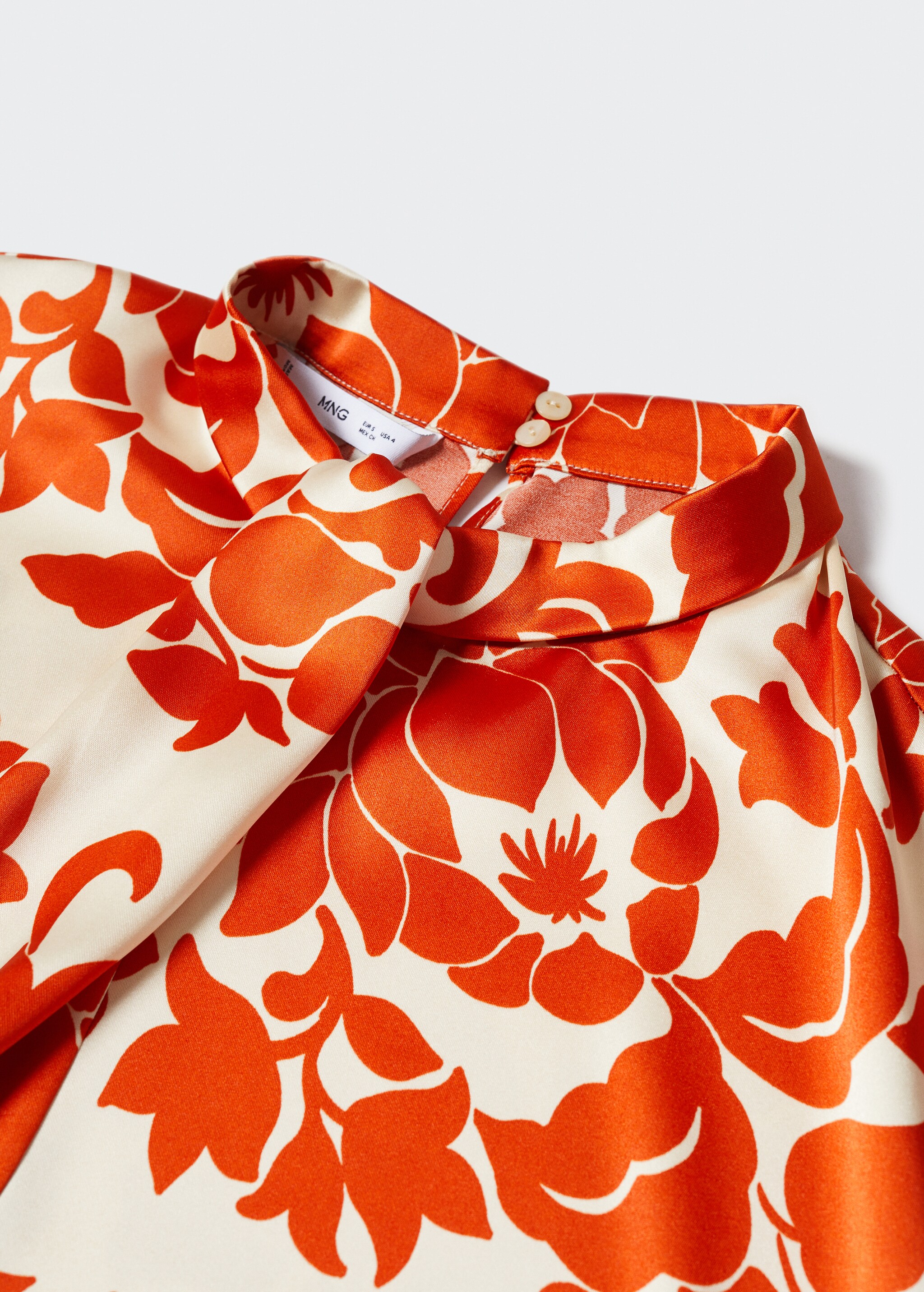 Floral satin blouse - Details of the article 8