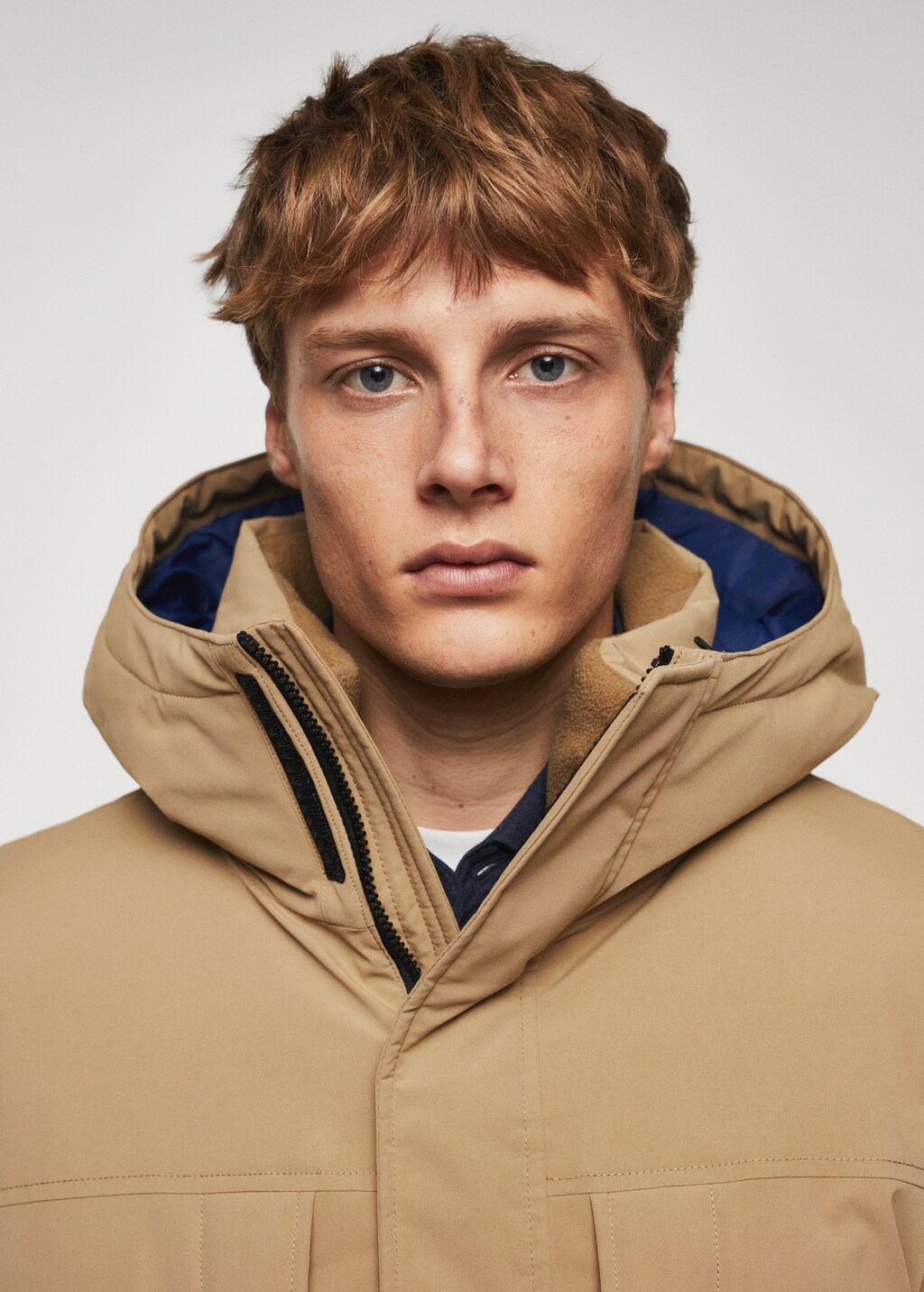 Hooded parka mens sales