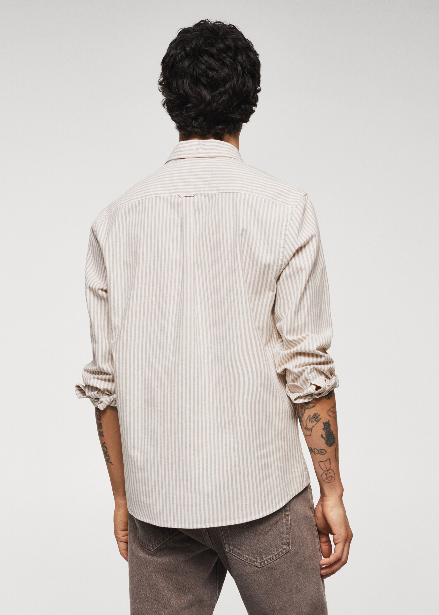 Camisa regular fit algodón rayas - Reverso del artículo