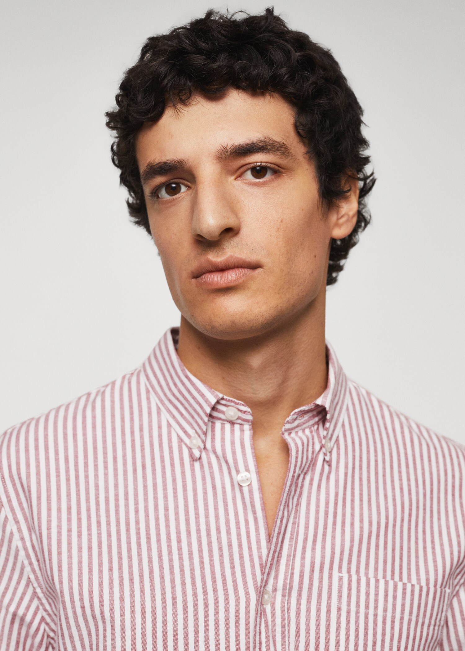 Regular-fit cotton striped shirt - Details of the article 1