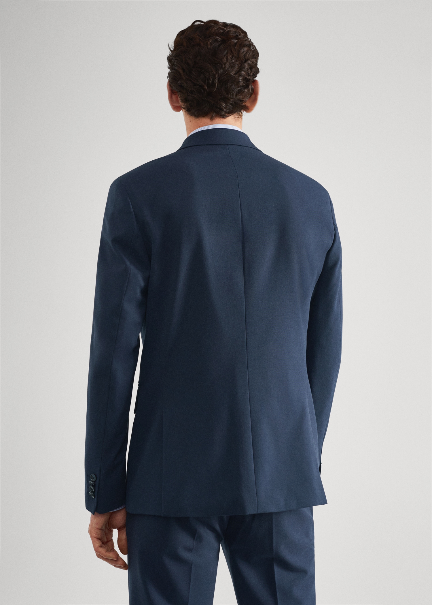 Slim Fit Traje De Vestir Color Azul Marino Americana Traje Slim
