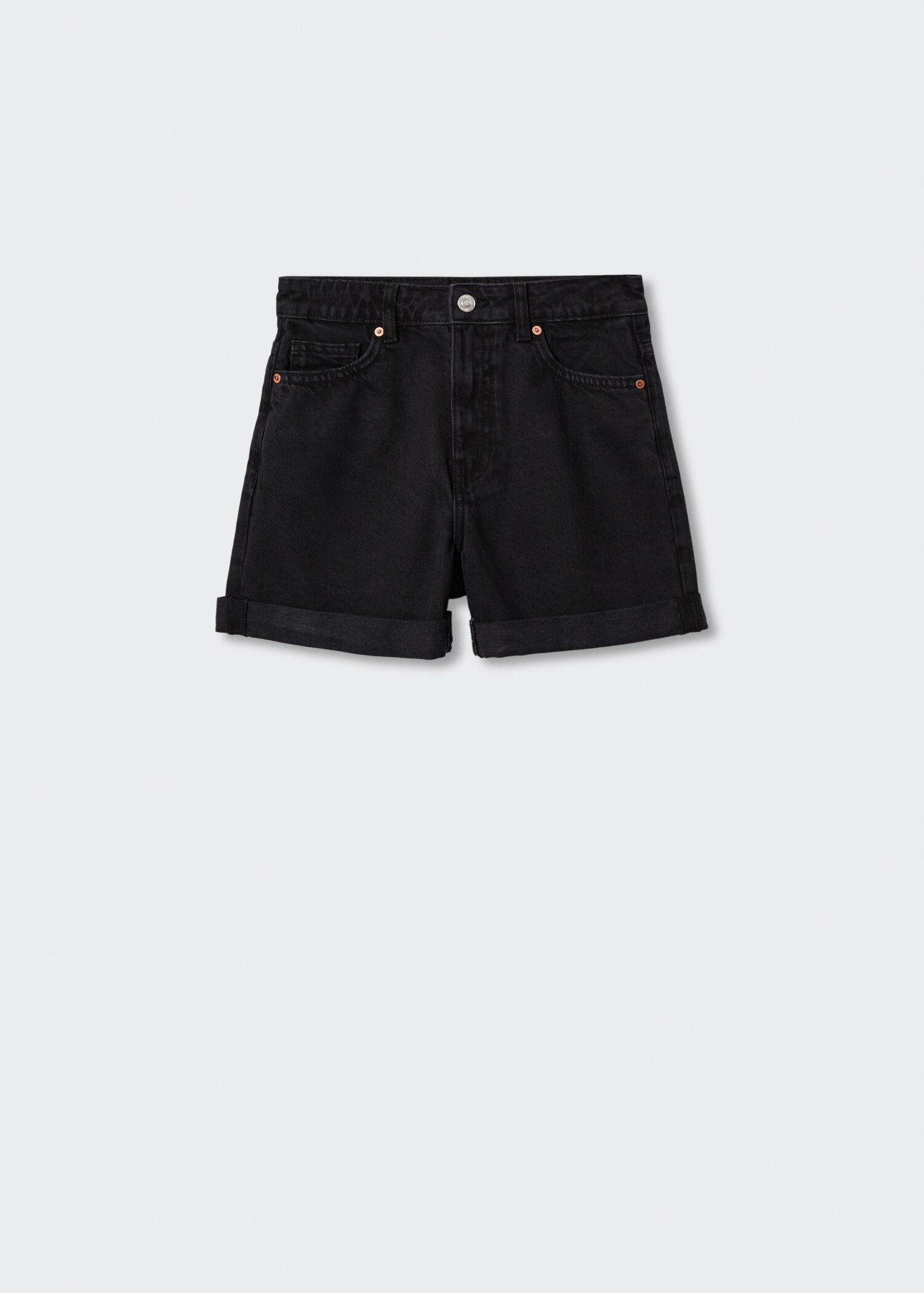 Denimshorts mom-fit - Artikkel uten modell