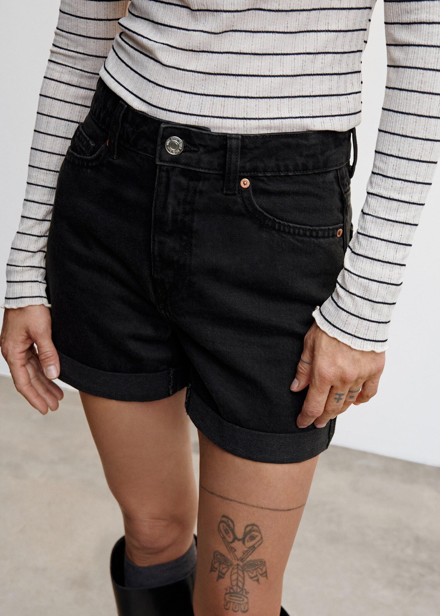 Denimshorts mom-fit - Artikkeldetalj 1