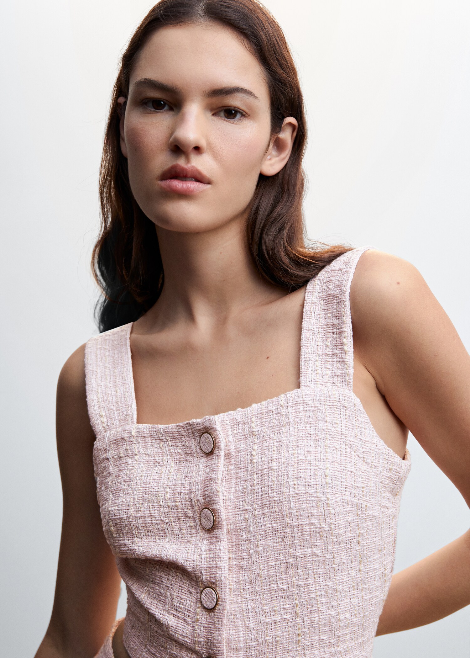 Tweed top with buttons - Details of the article 1