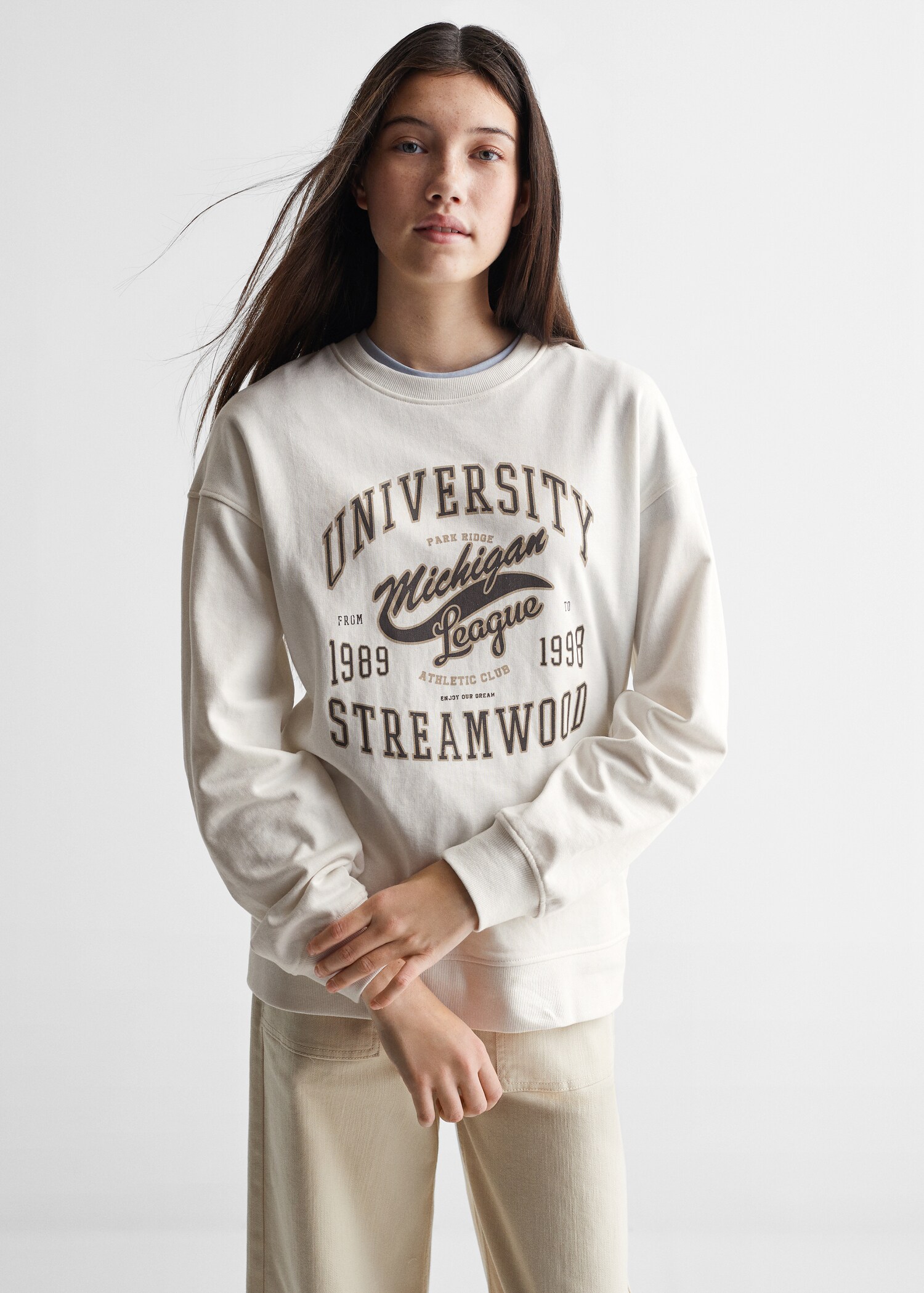 Printed cotton sweatshirt - Medium plane