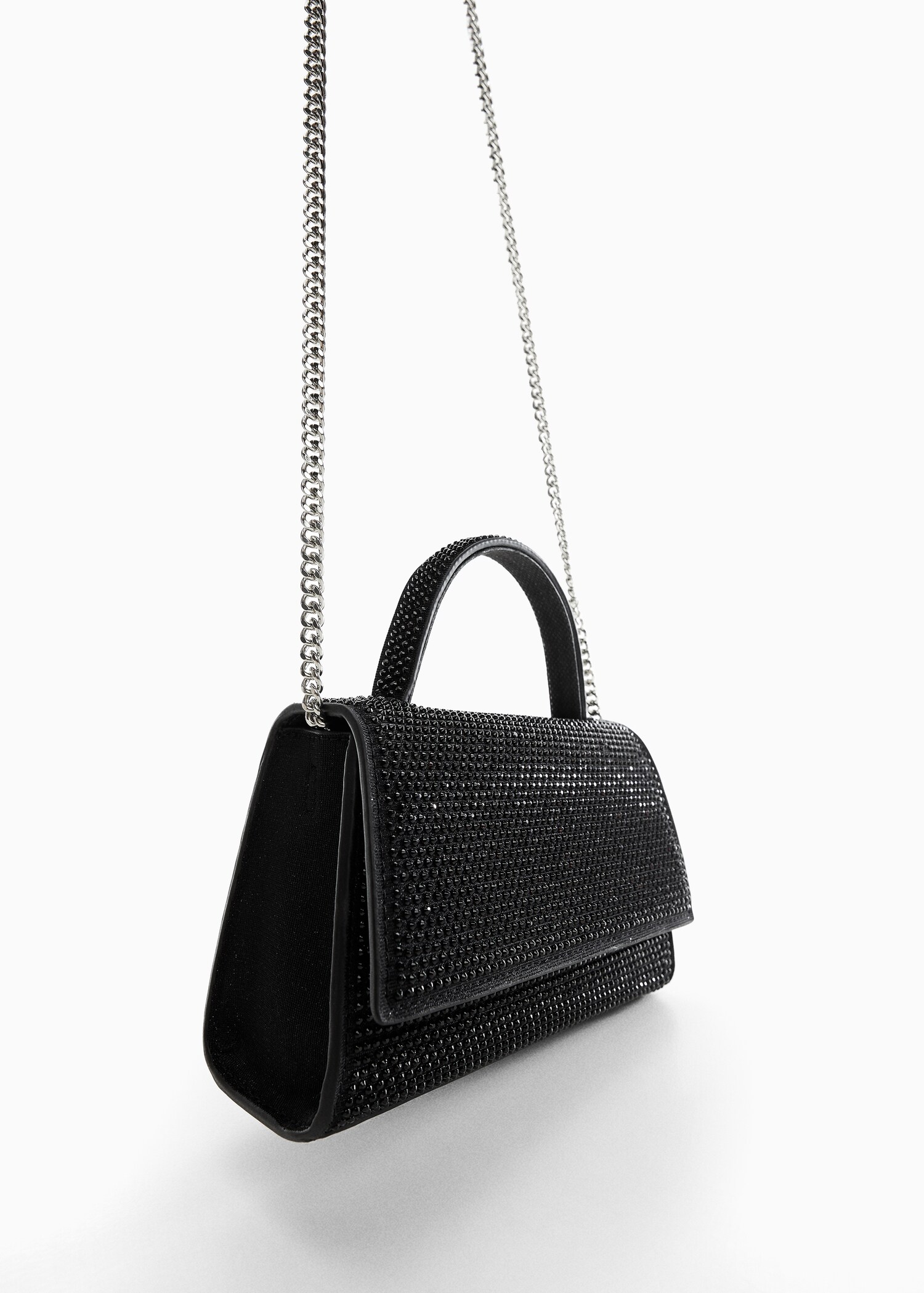 Handbag with crystals details - Medium plane