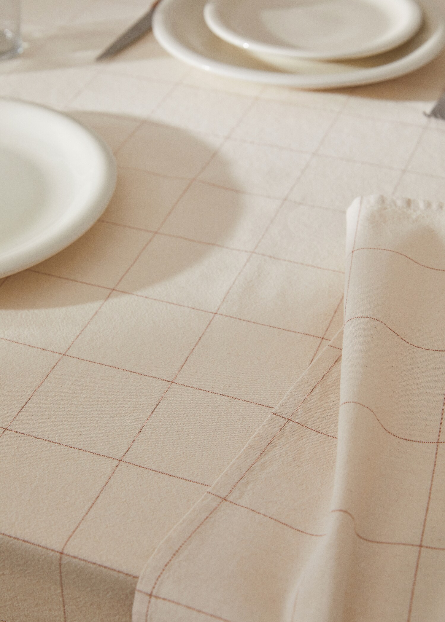 Check cotton tablecloth 150x250cm - Details of the article 7