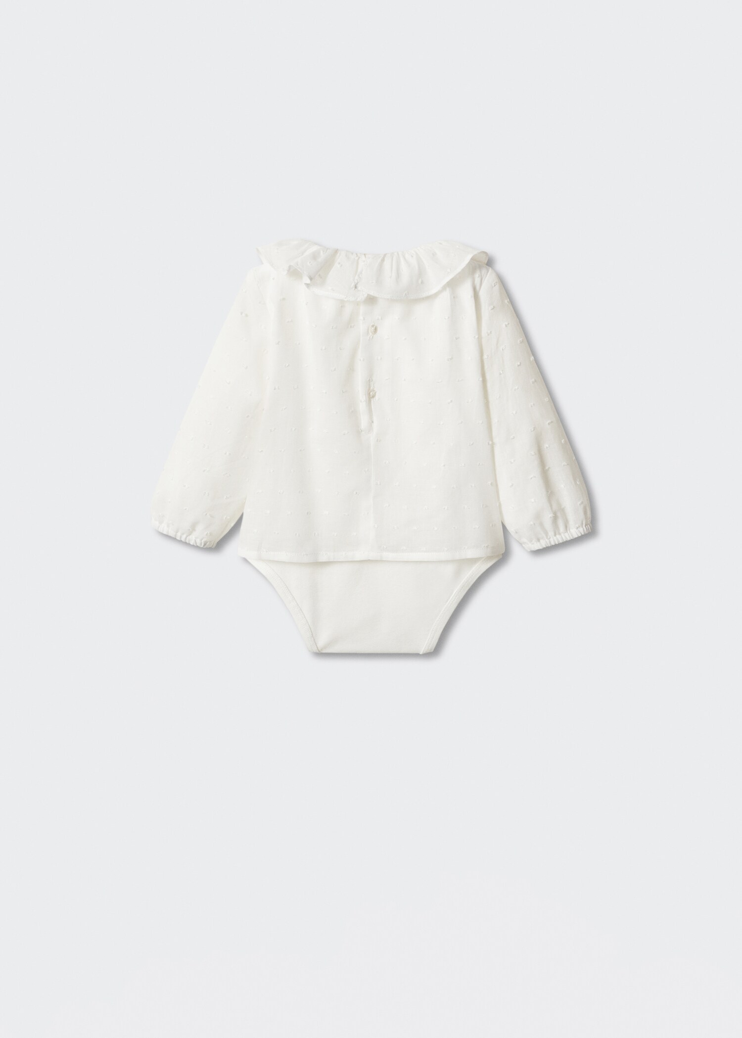 Ruffled polka-dot body - Reverse of the article