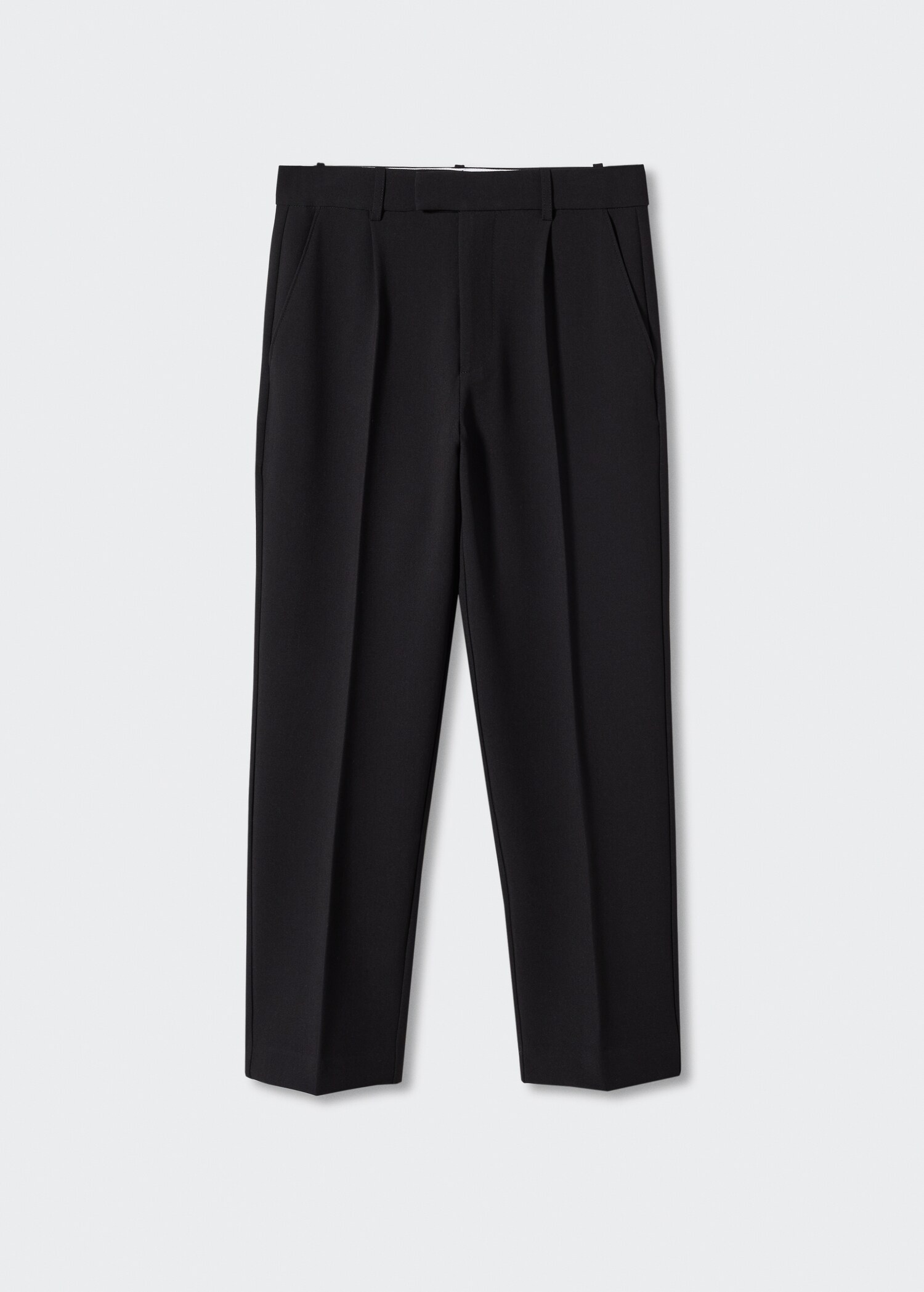 Pleated straight trousers - Article without model