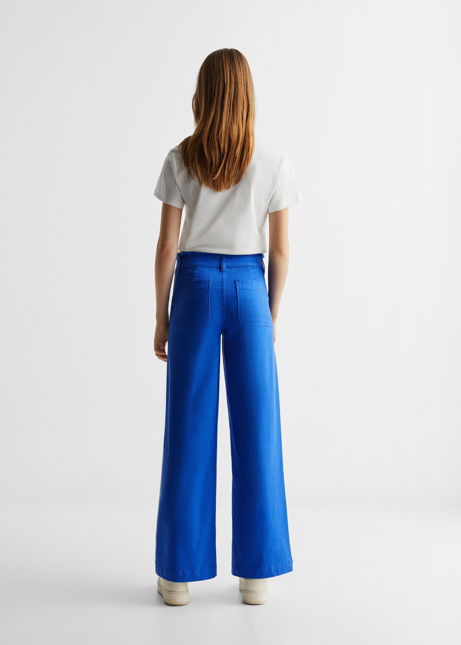 Jeans Wideleg i farget vask - Baksiden av artikkelen