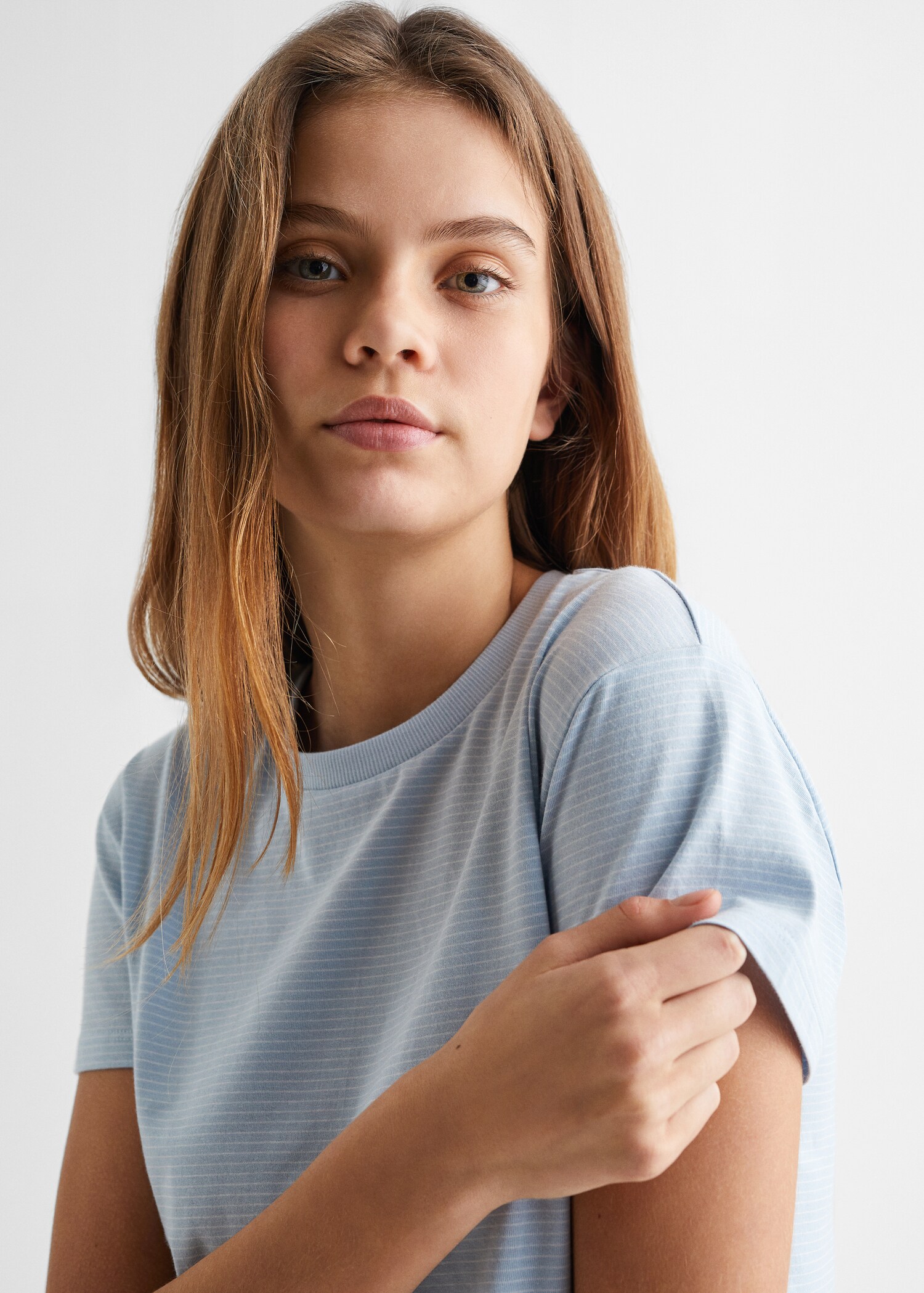 Striped cotton T-shirt - Details of the article 1