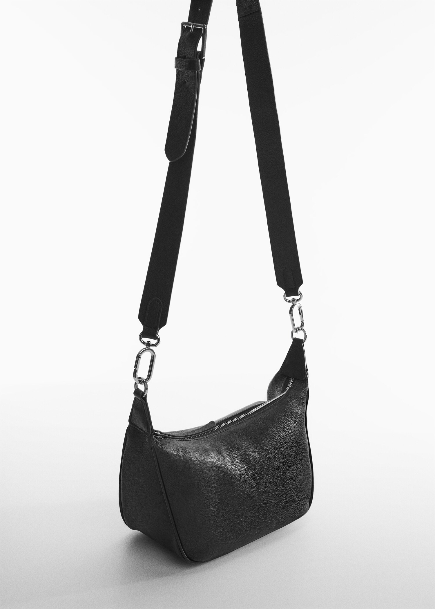 Leather shoulder bag - Medium plane