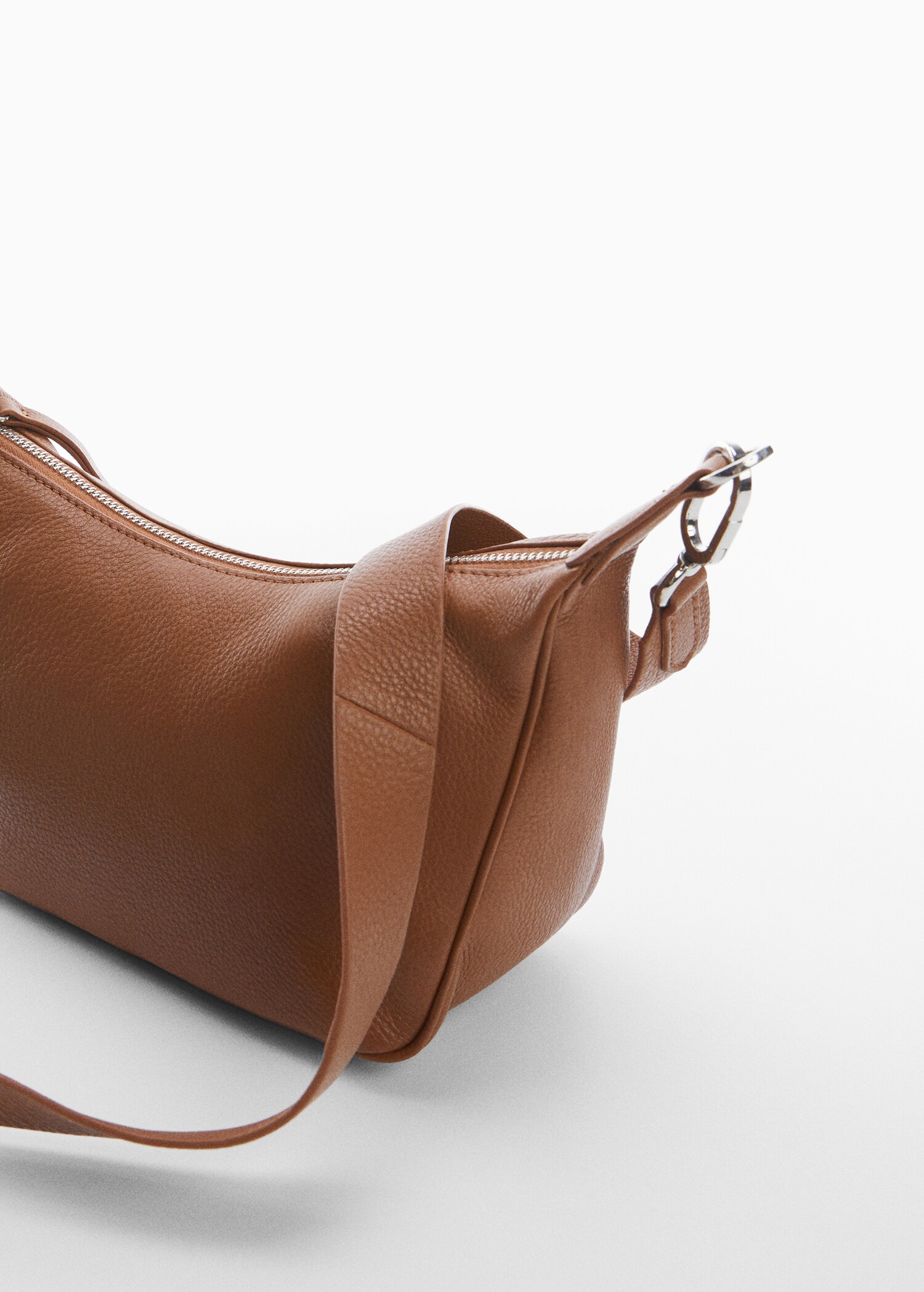 Leather shoulder bag - Medium plane