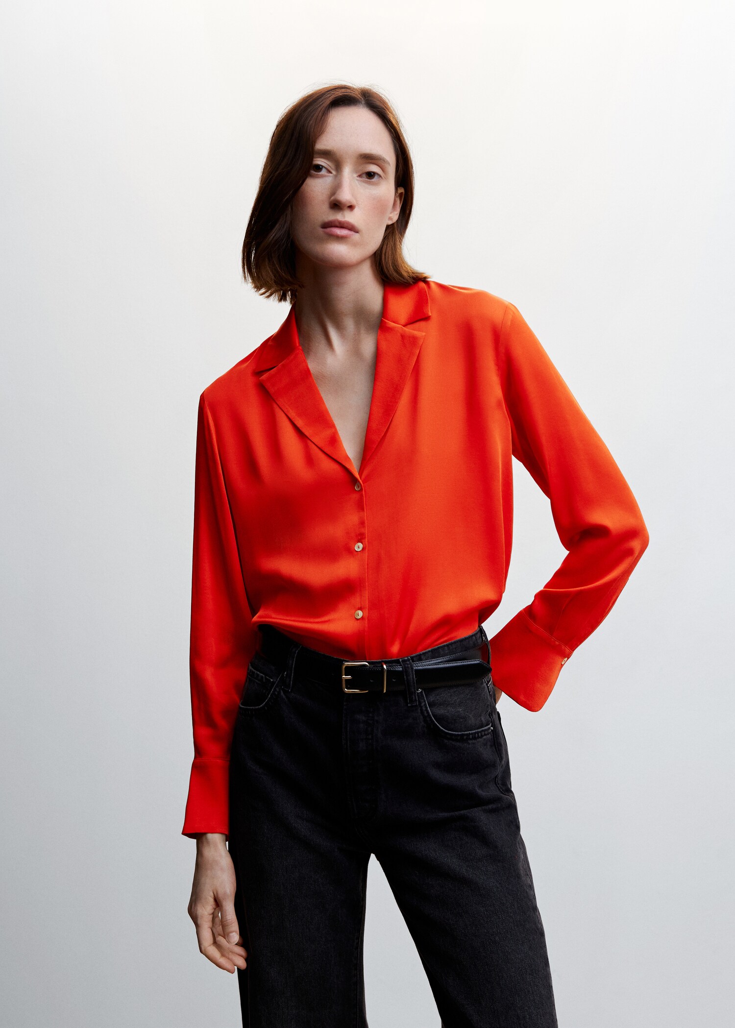 Lapels flowy shirt - Medium plane