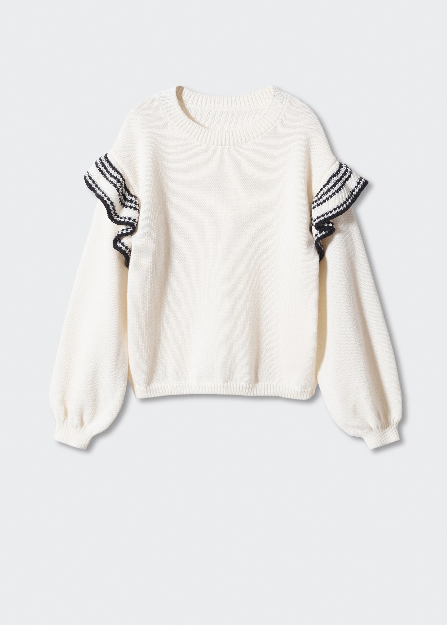 Strickpullover mit Rüschen - Artikel ohne Model