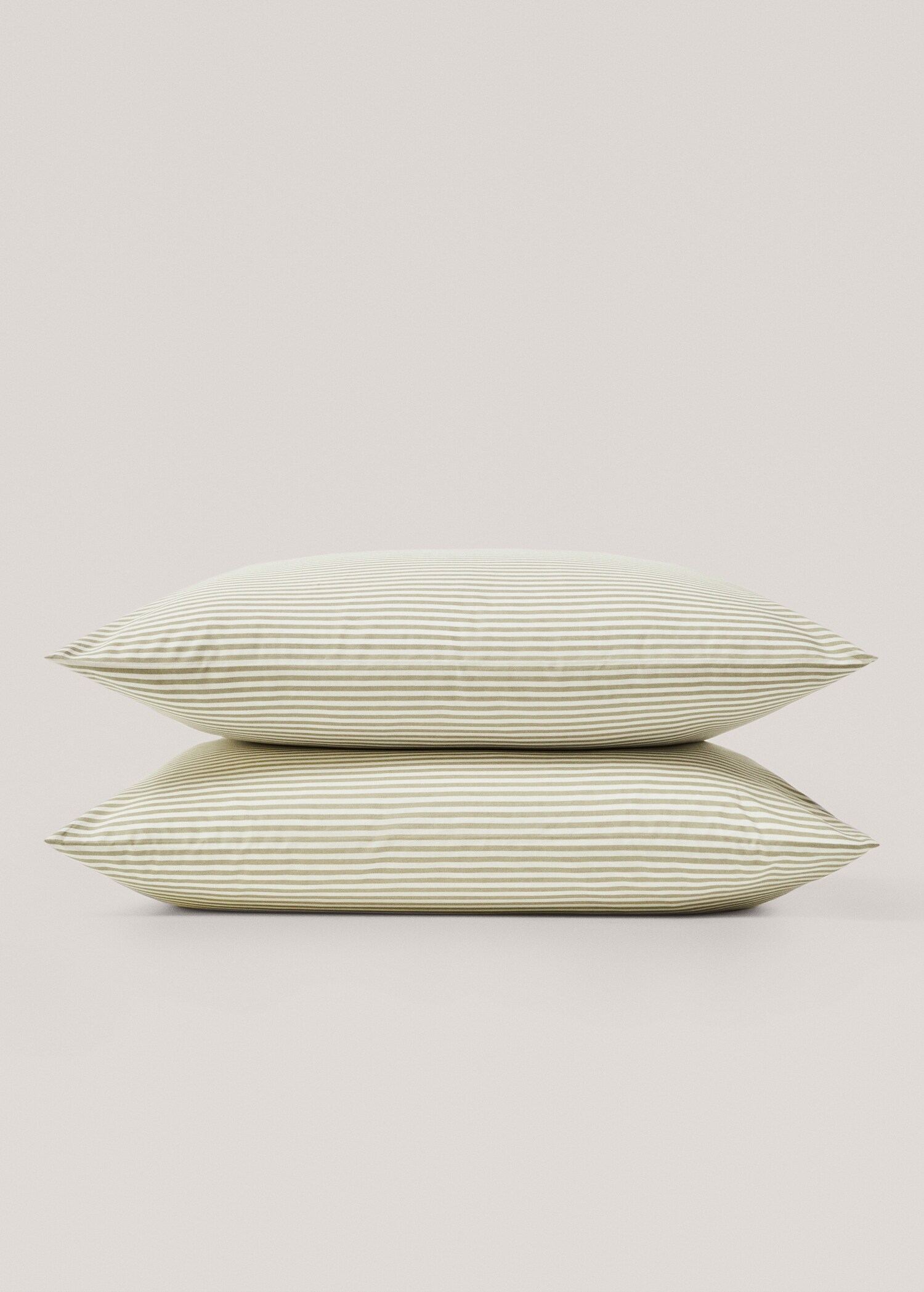 Taie d’oreiller rayures bicolores 50x75 cm (Lot de 2) - Détail de l'article 1