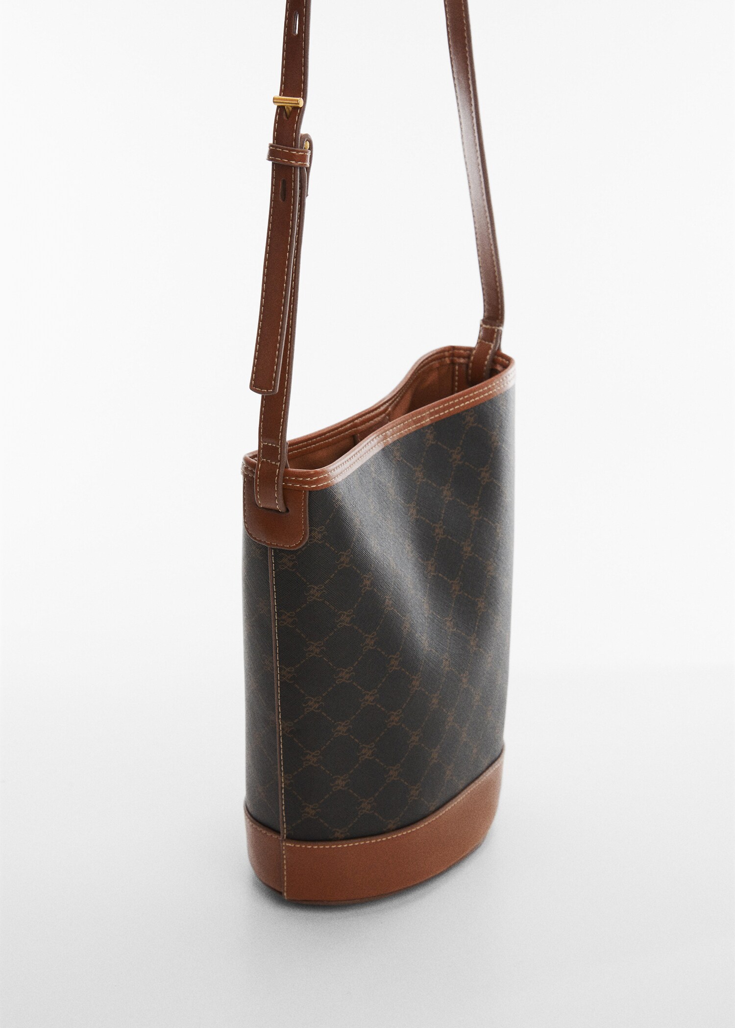 Bucket bag with printed logo - Medium plane