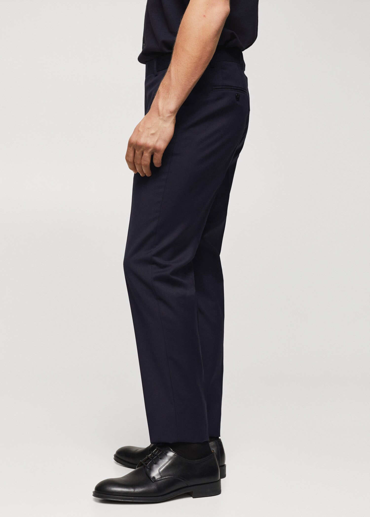 Slim fit virgin wool suit trousers - Details of the article 2