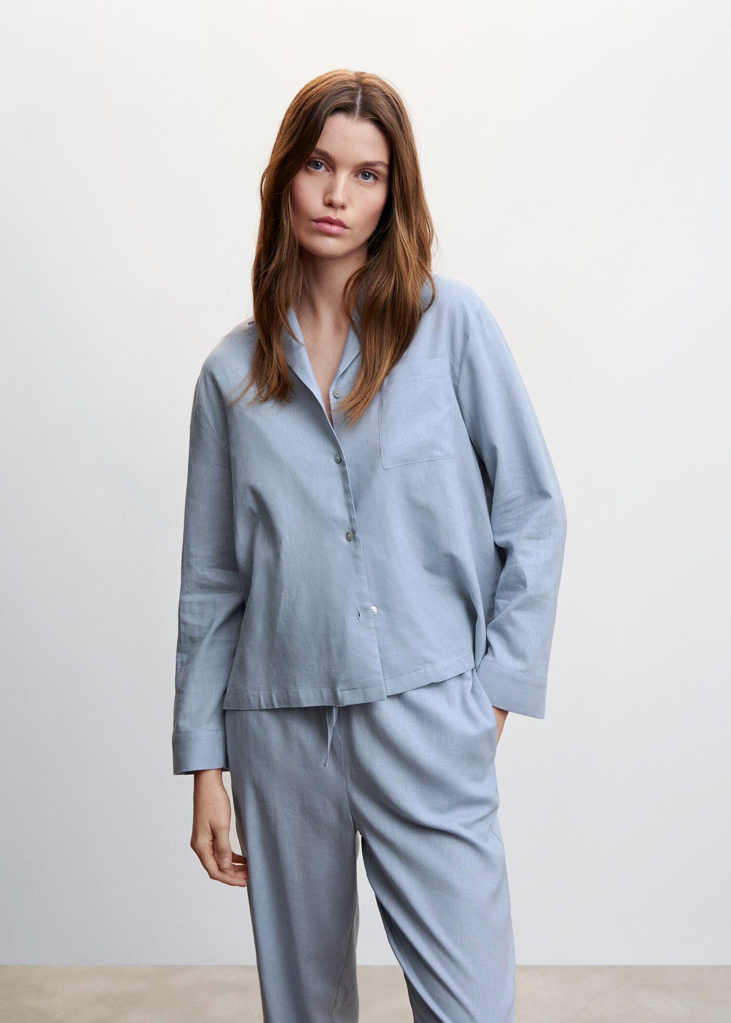 Linen pyjama shirt - Medium plane