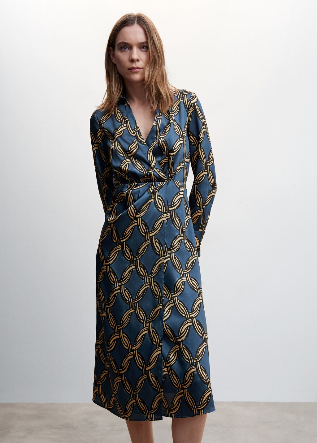 Robe midi imprimée mango hotsell