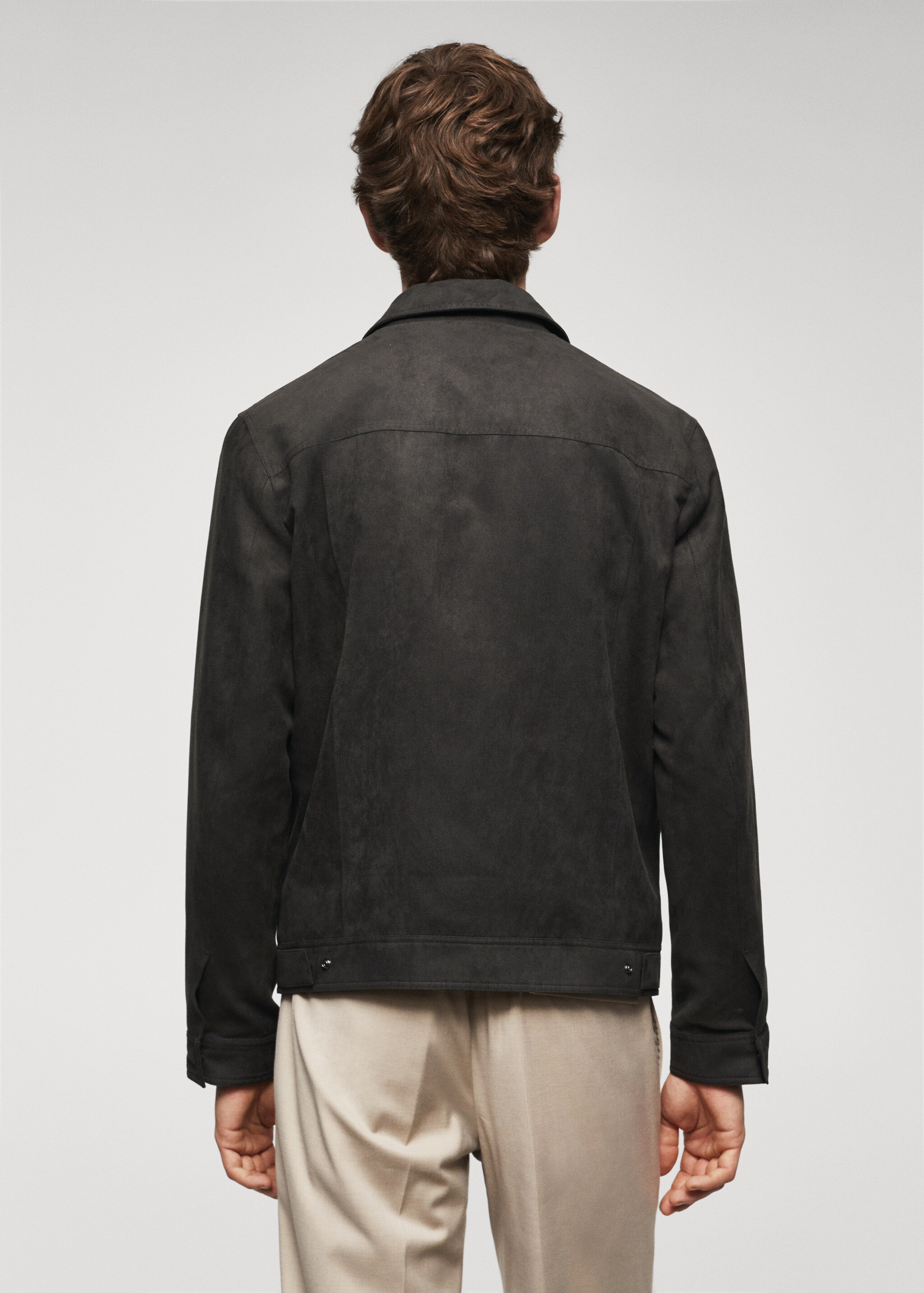 Suede effect jacket - Reverse of the article