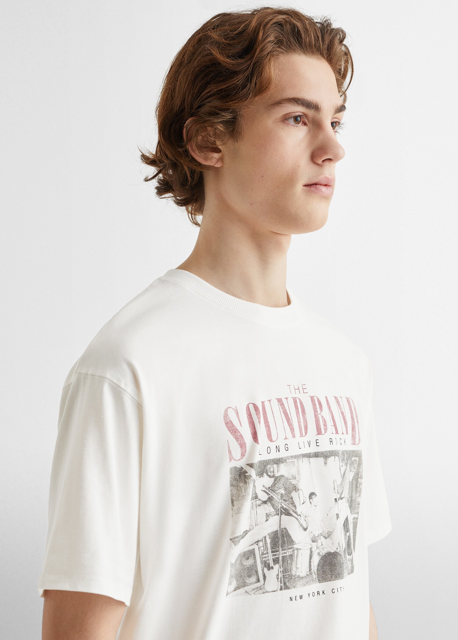 Printed cotton-blend t-shirt - Details of the article 1