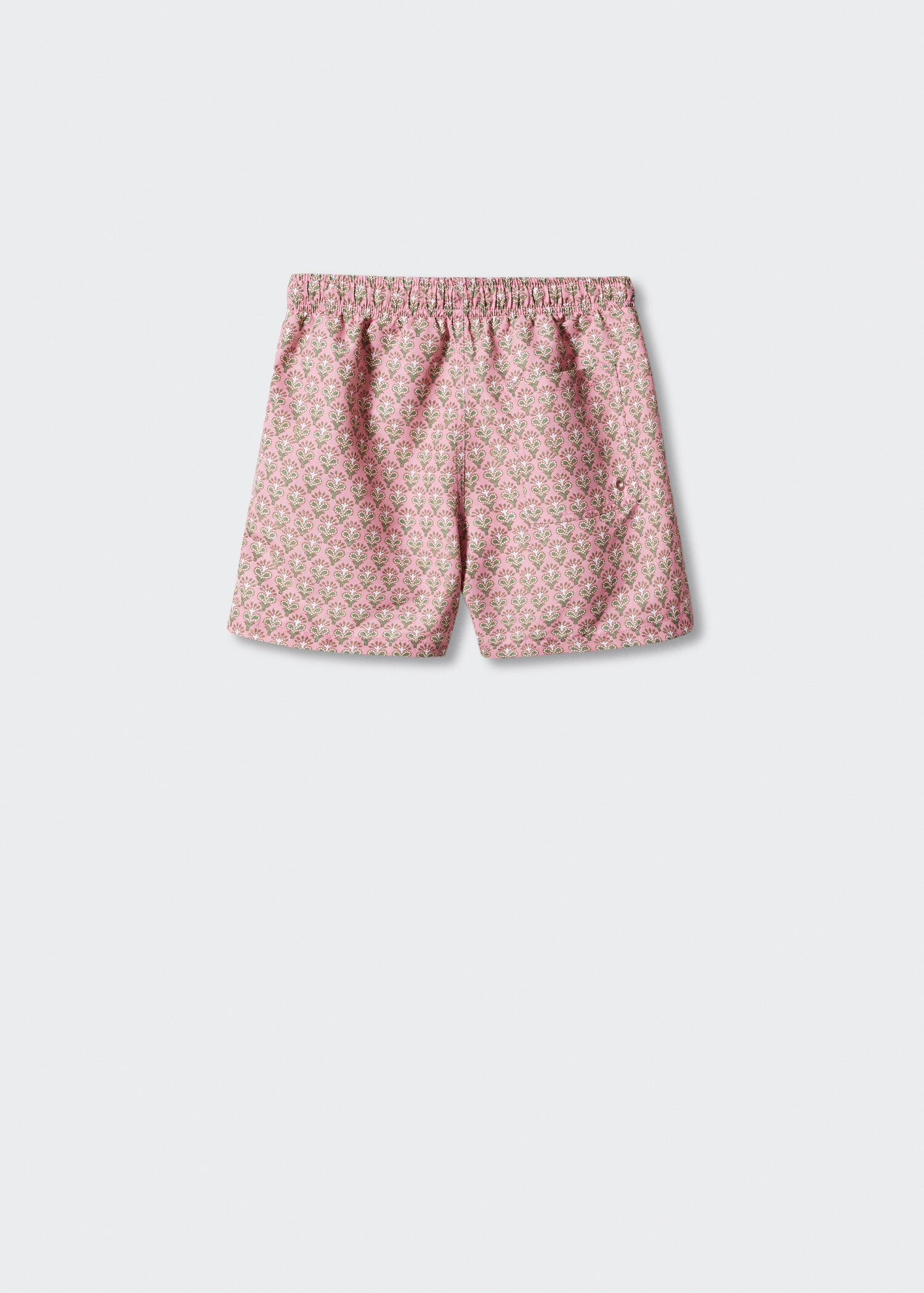 Badeshorts mit Mini-Blumenprint - Rückseite des Artikels