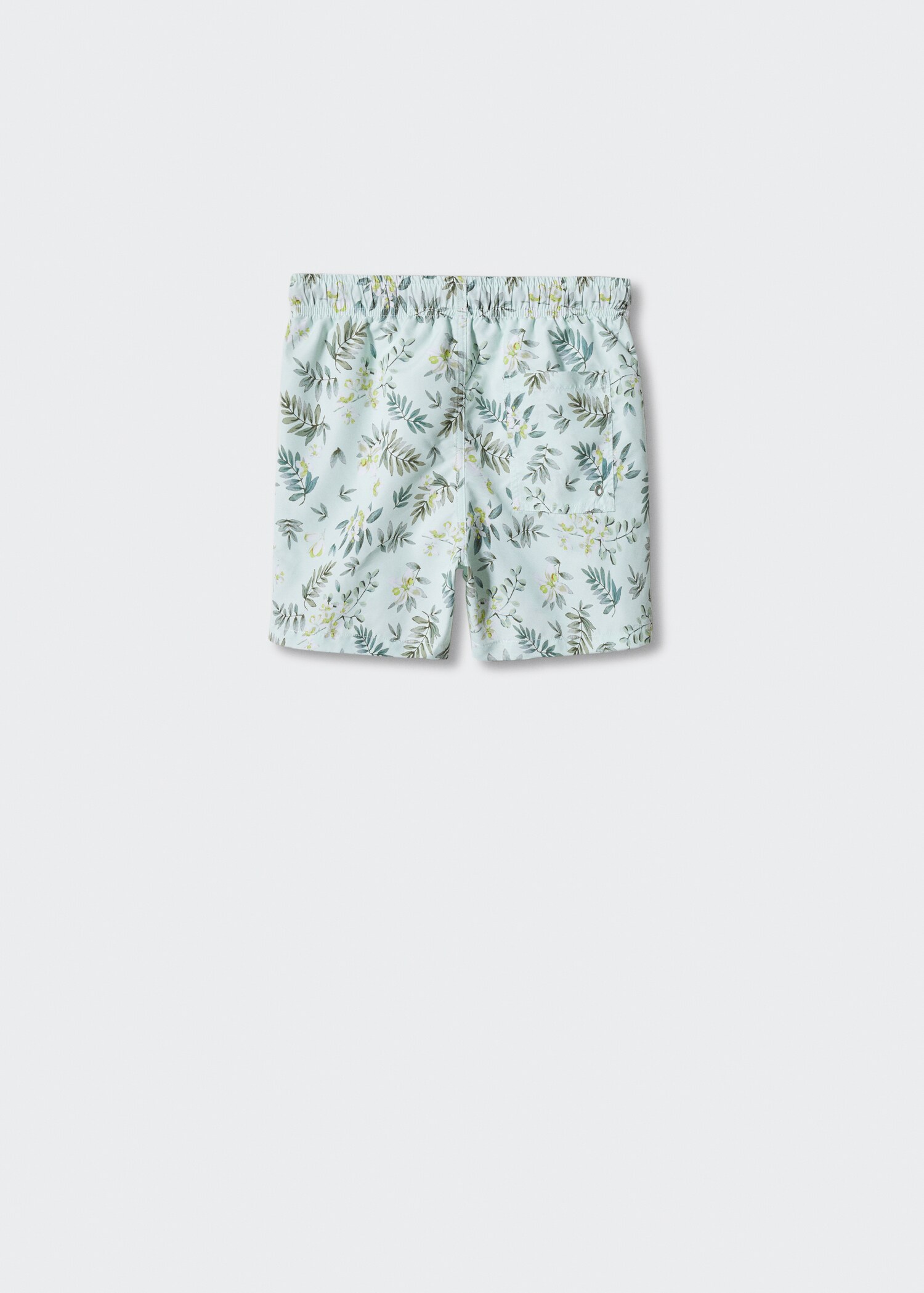 Badeshorts mit Blatt-Motiv - Rückseite des Artikels