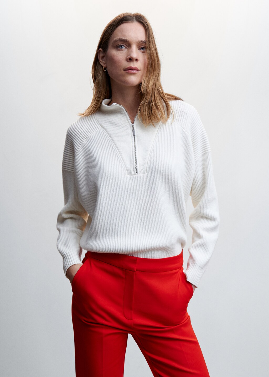 Pantalon droit boutons