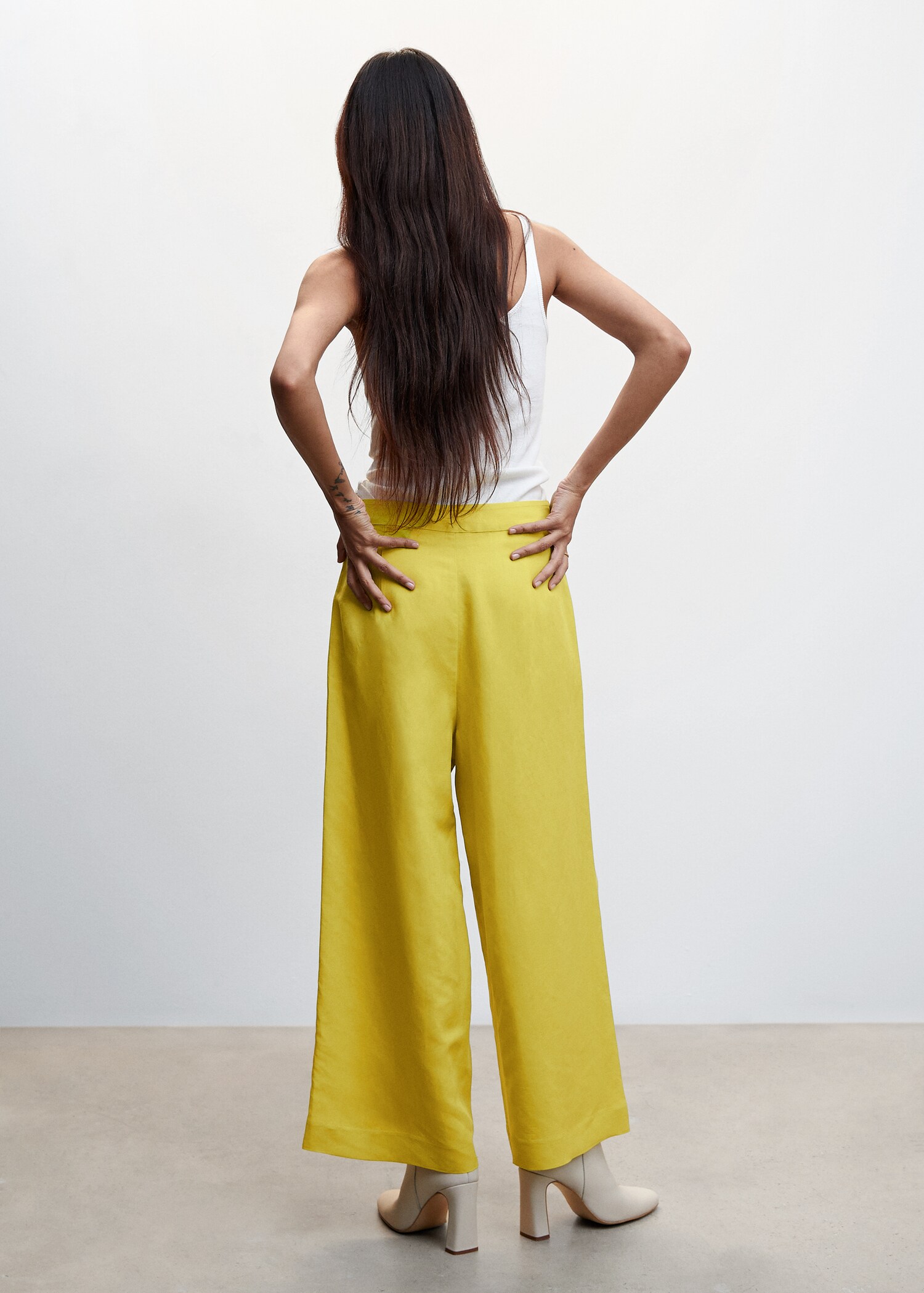 Pantalon crop lin - Verso de l’article