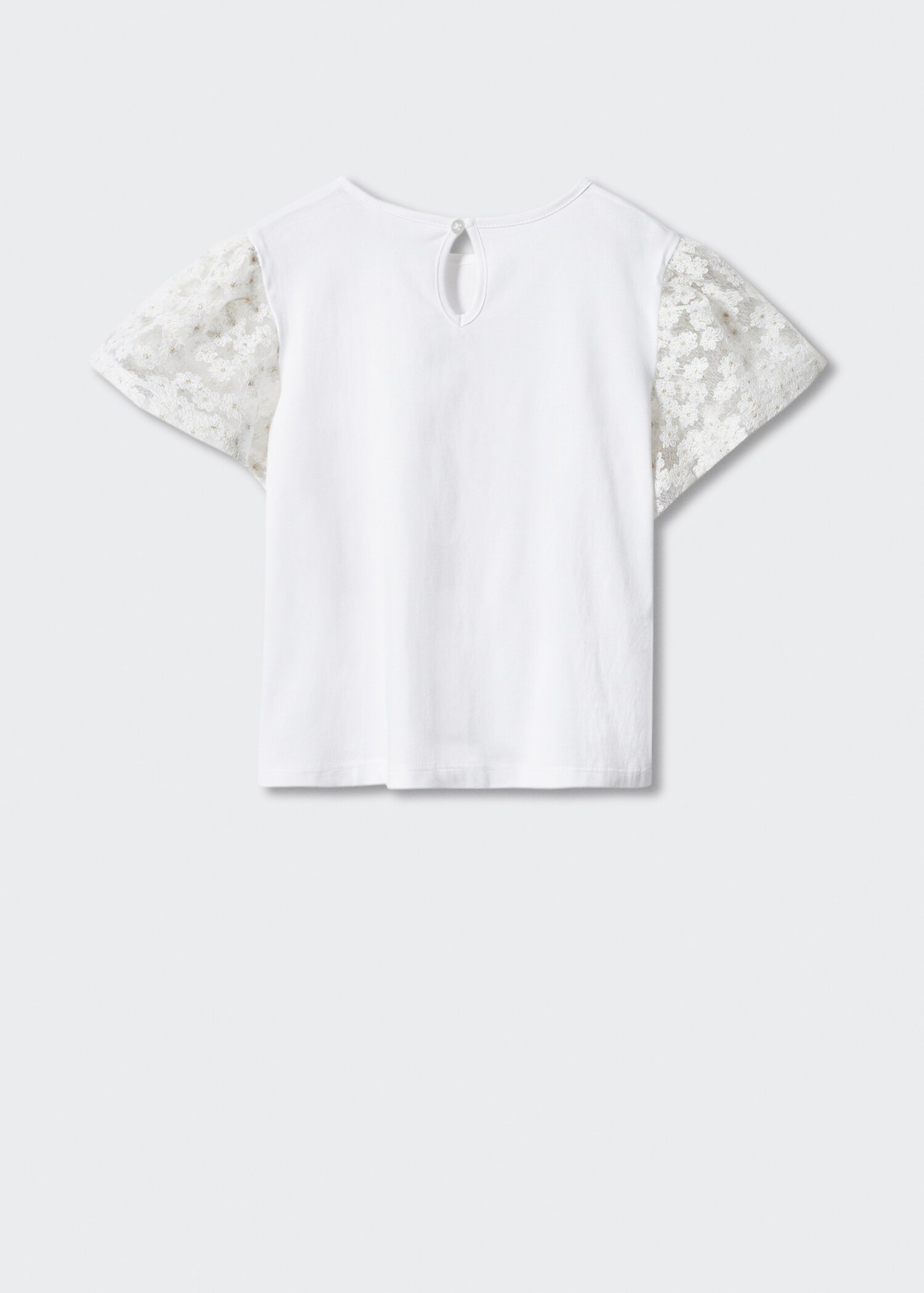 Tricou cu mâneci brodate - Spatele articolului
