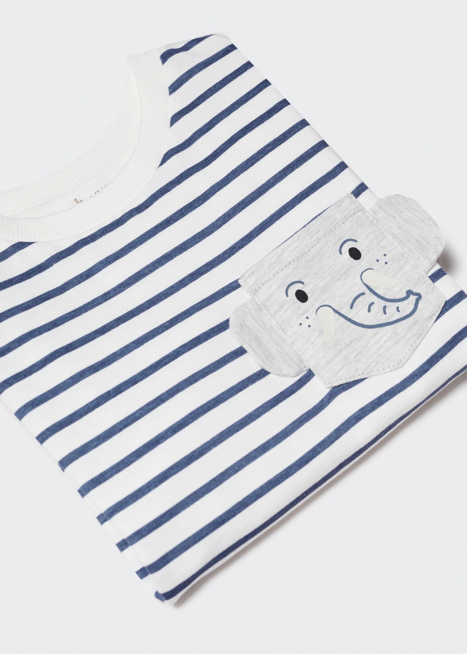 Chest-pocket striped T-shirt - Details of the article 8
