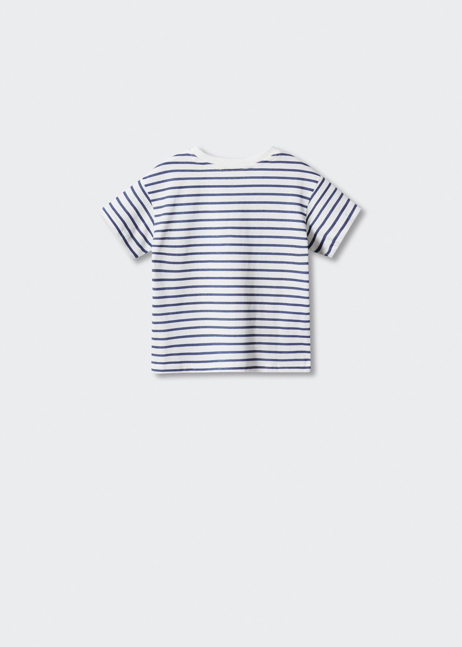 Chest-pocket striped T-shirt - Reverse of the article