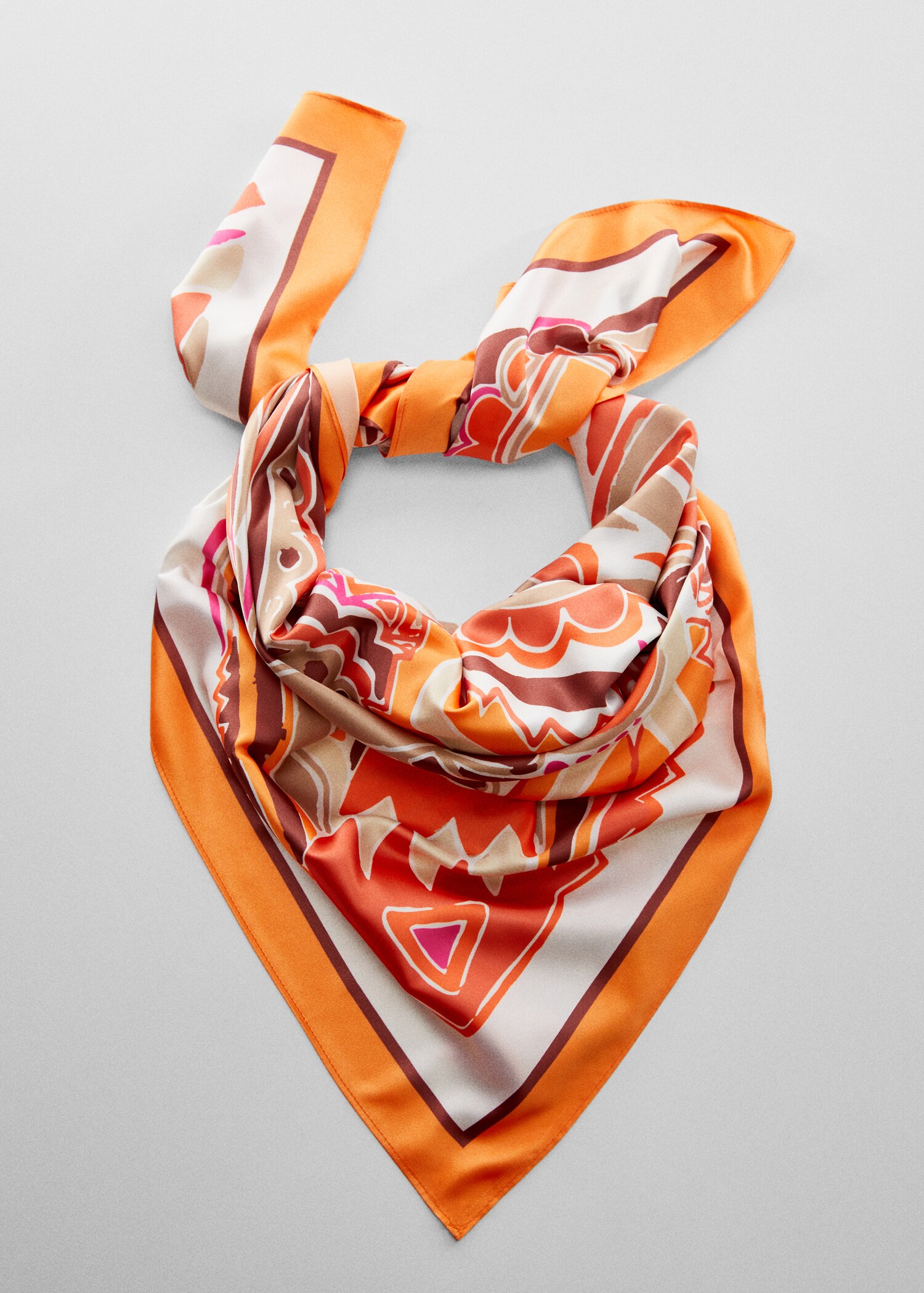 Foulard satiné imprimé - Détail de l'article 1