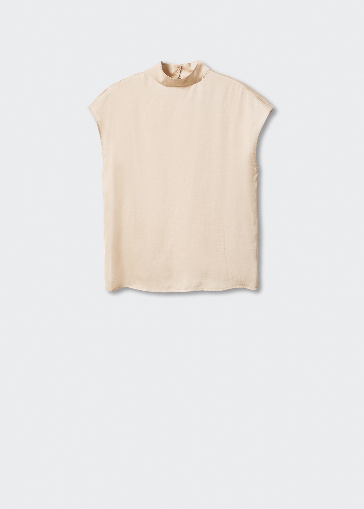 Blusa satinada cuello alto - Artículo sin modelo