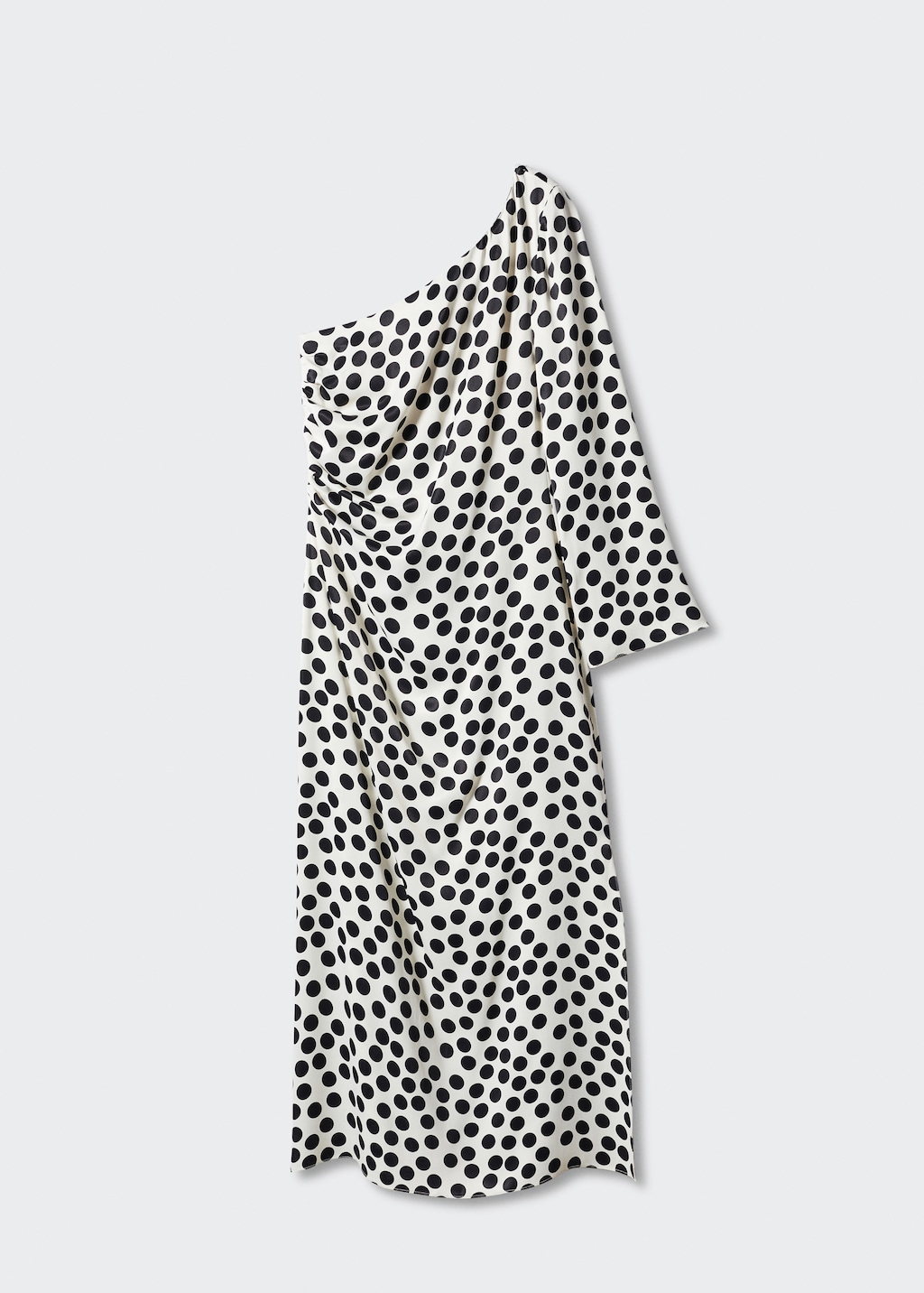 Polka dot asymmetrical dress