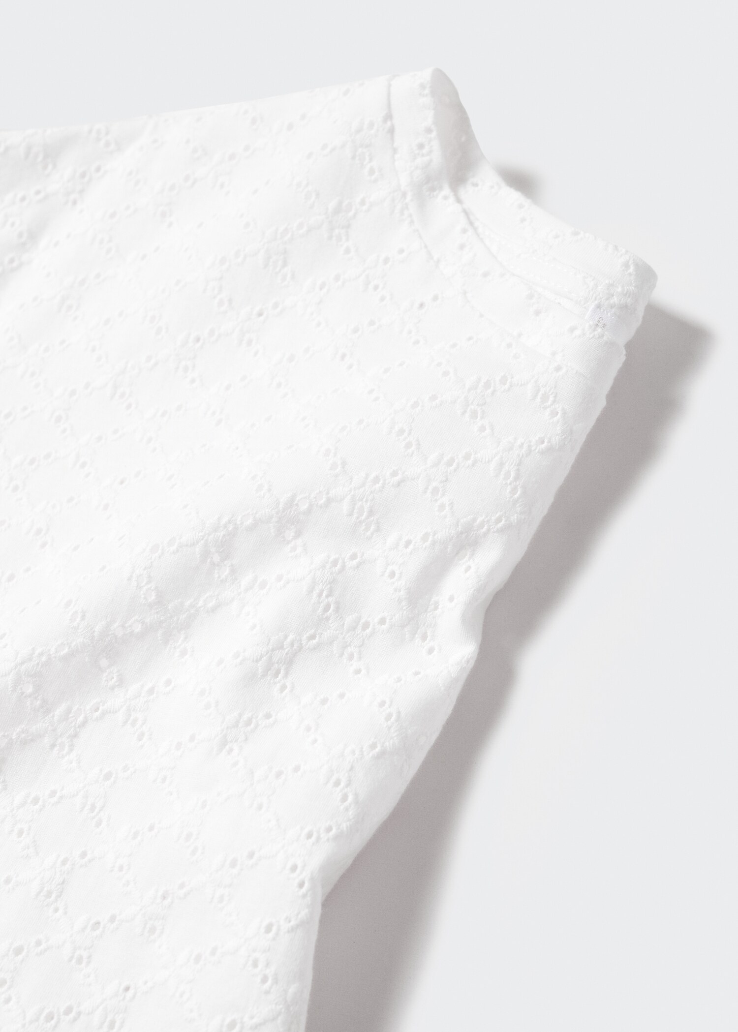 Openwork cotton-blend T-shirt - Details of the article 8