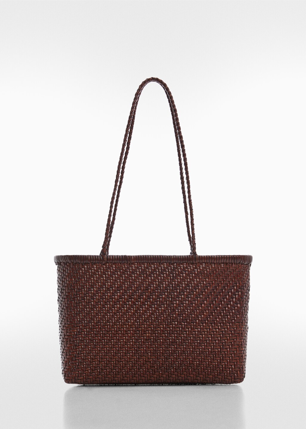 Braided leather bag