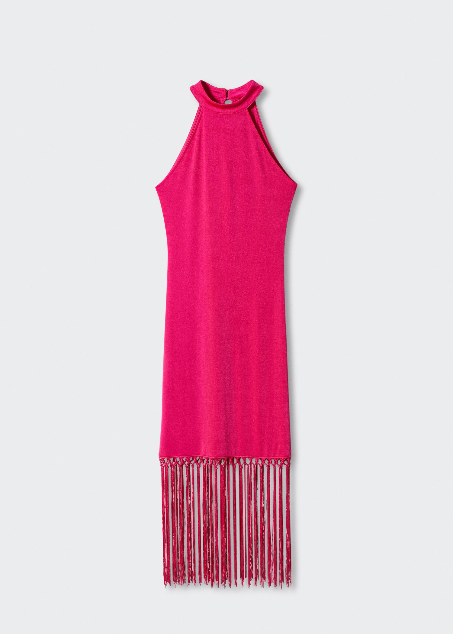 Vestido flecos cuello halter - Artículo sin modelo
