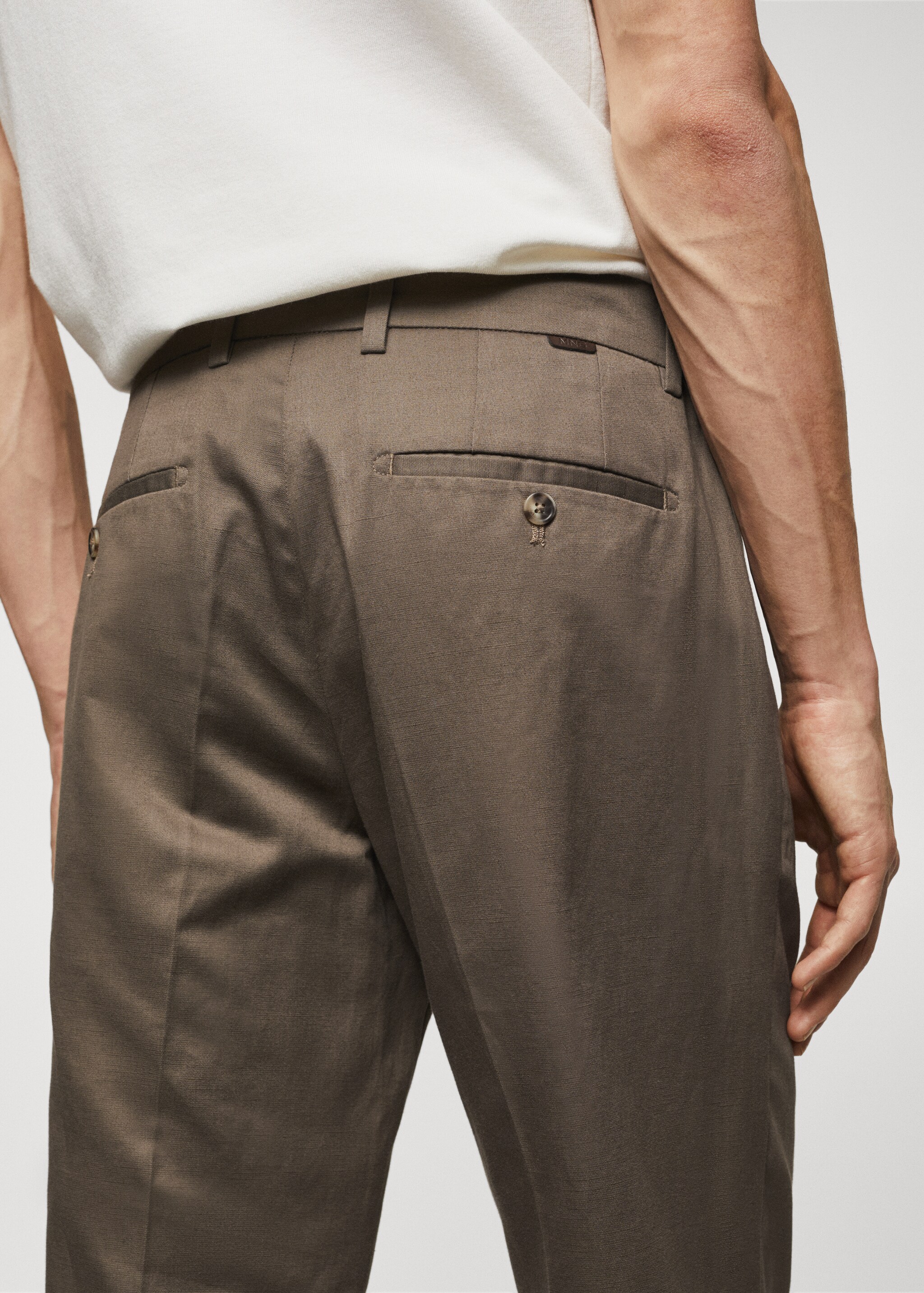 Pleated cotton linen trousers - Detaliu al articolului 2