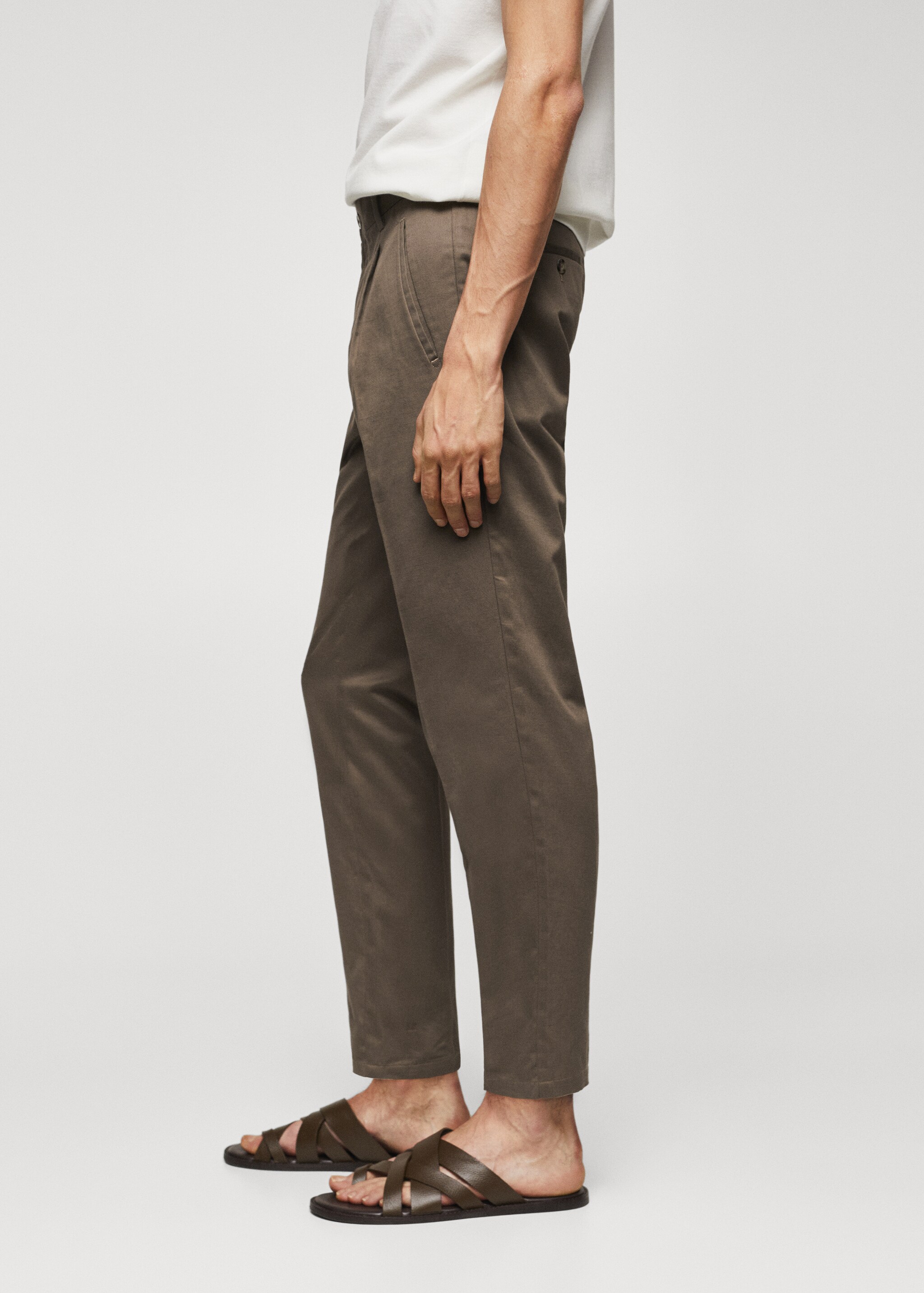 Pleated cotton linen trousers - Detaliu al articolului 4